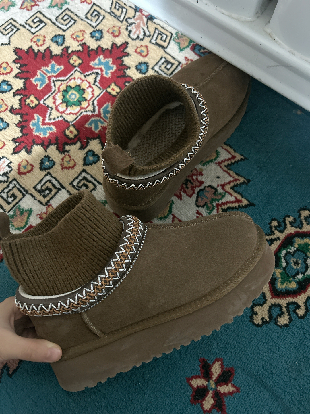 custom review-MASOOMAKE Коровья замша Термические короткие сноубутсы Женские