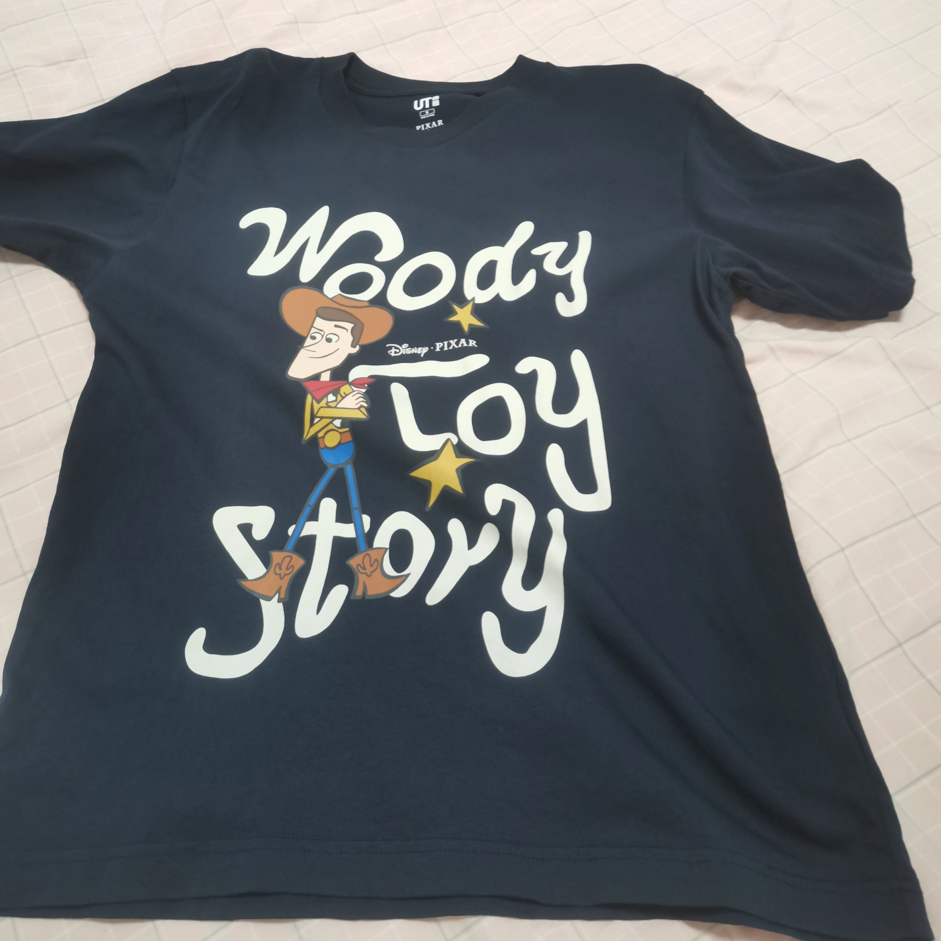 custom review-UNIQLO T-рубашка унисекс темно-синий