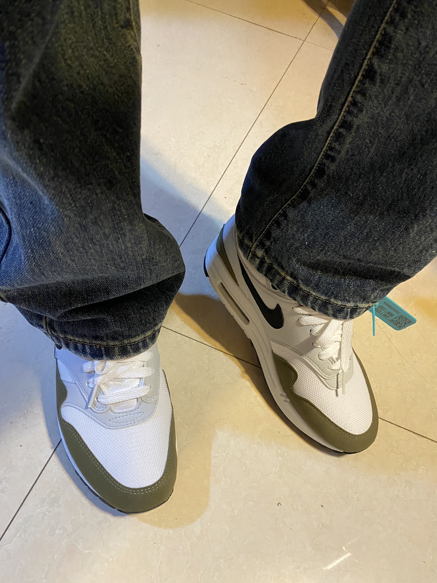 custom review-Nike Air Max 1 Средний Оливковый Низкий Топ Повседневный Мужской Серый Зеленый