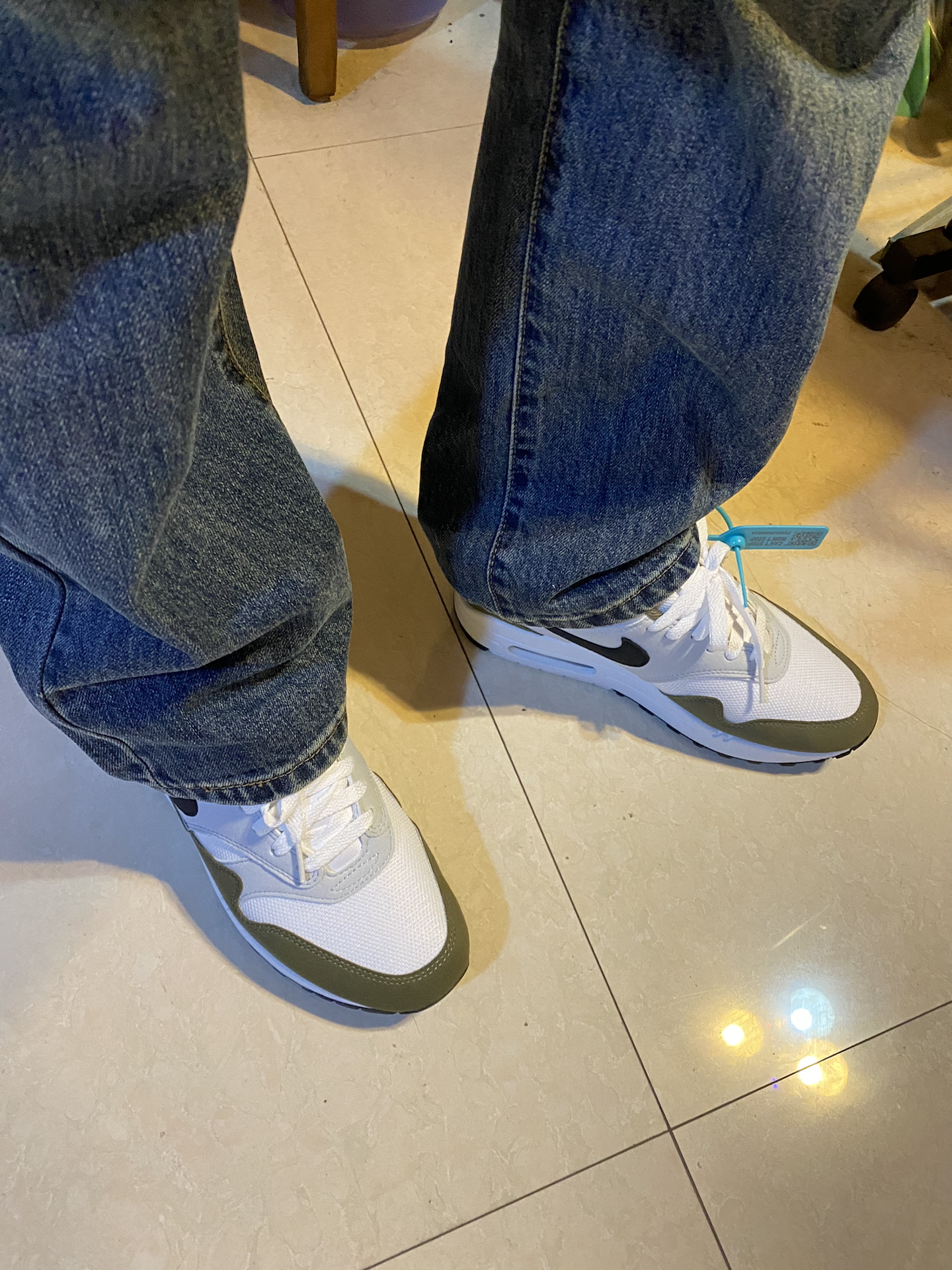 custom review-Nike Air Max 1 Средний Оливковый Низкий Топ Повседневный Мужской Серый Зеленый