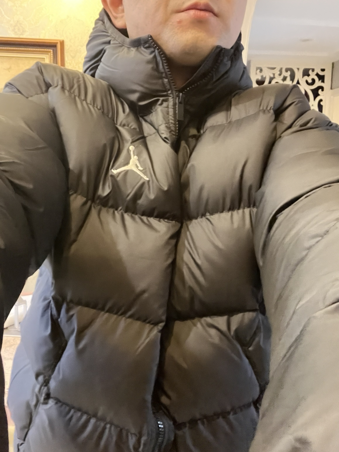 custom review-Джордан Стеганый хлопковый пуховик Мужской