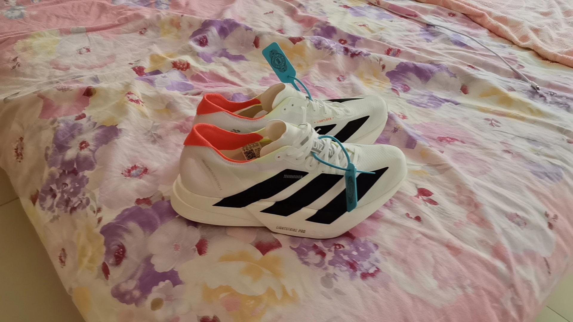 custom review-Adidas Adizero Adios Pro 4 Амортизация Износостойкий Низкий Топ Беговые кроссовки Мужские Белые