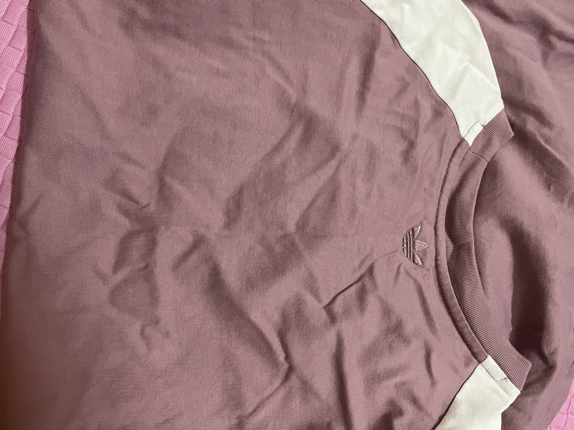 custom review-Adidas Originals Короткое платье с короткими рукавами для женщин фиолетово-розовое