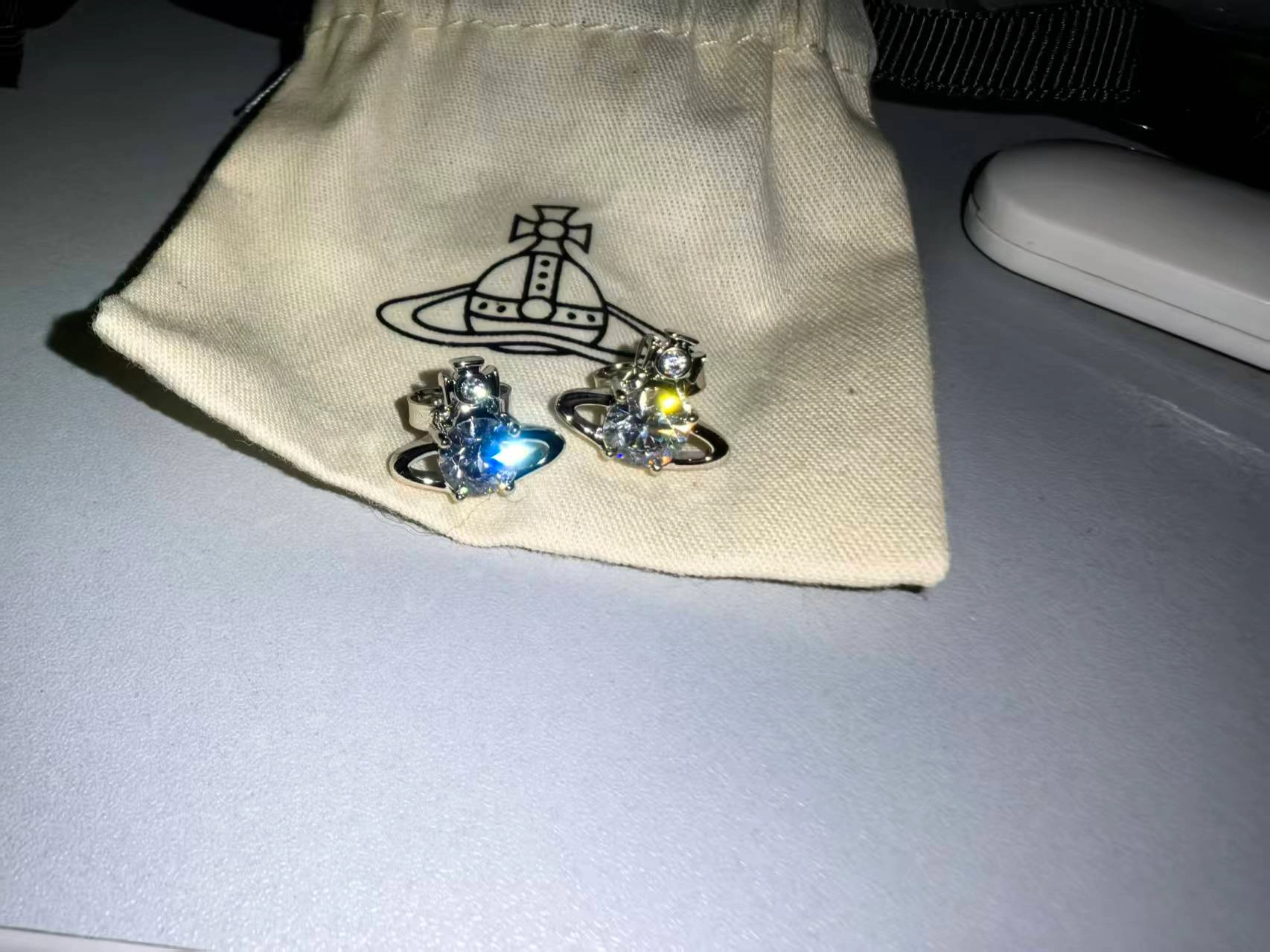 custom review-Вивьен Вествуд Брасс Серьги Женские Серебряные