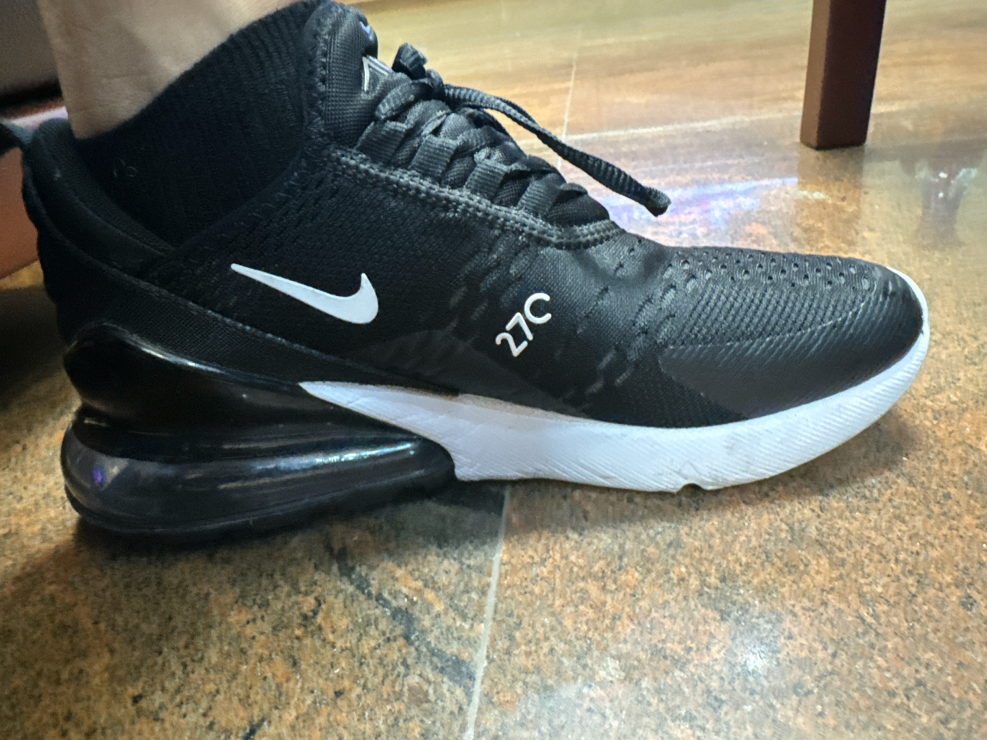 custom review-Nike Air Max 270 Low Топ Air Cushion Повседневные Беговые Кроссовки Унисекс Черный Белый
