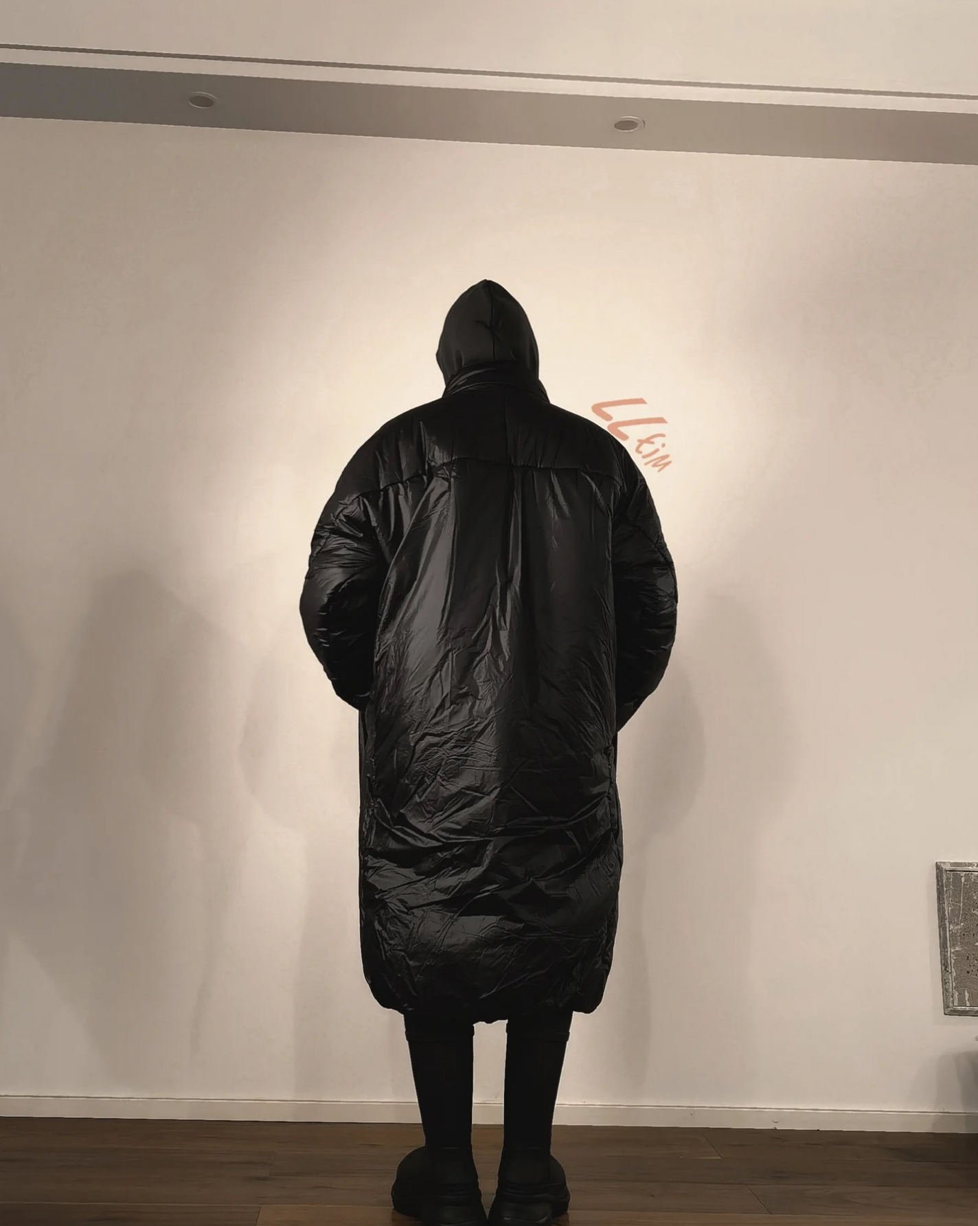 custom review-YEEZY x Gap X Balenciaga Длинный Круглый Куртка Пуховая куртка Мужской Черный