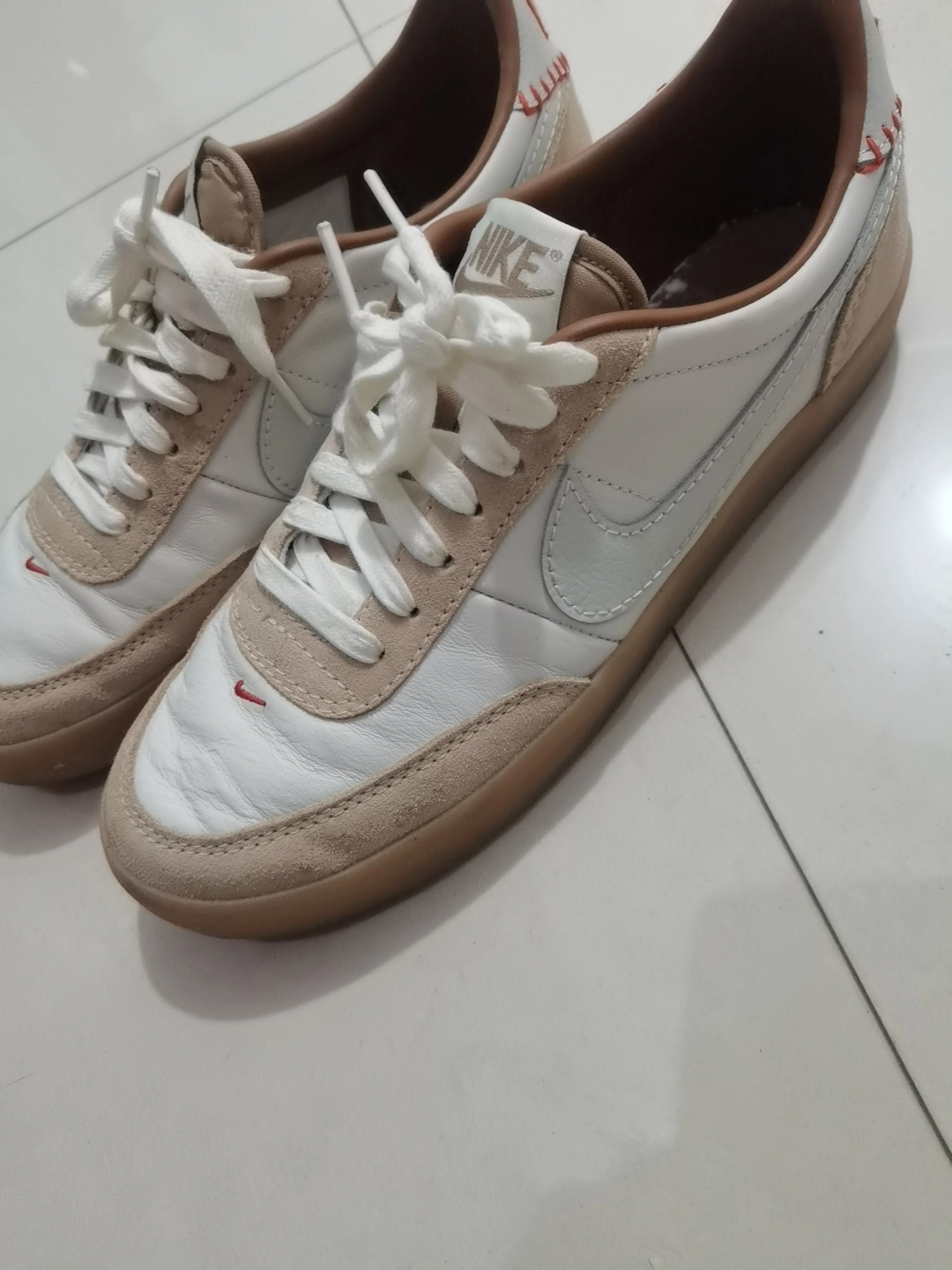 custom review-Nike Killshot 2 Slip-on Устойчивые к истиранию Низкий Топ Скейтборд Кроссовки Женские Коричневый Белый