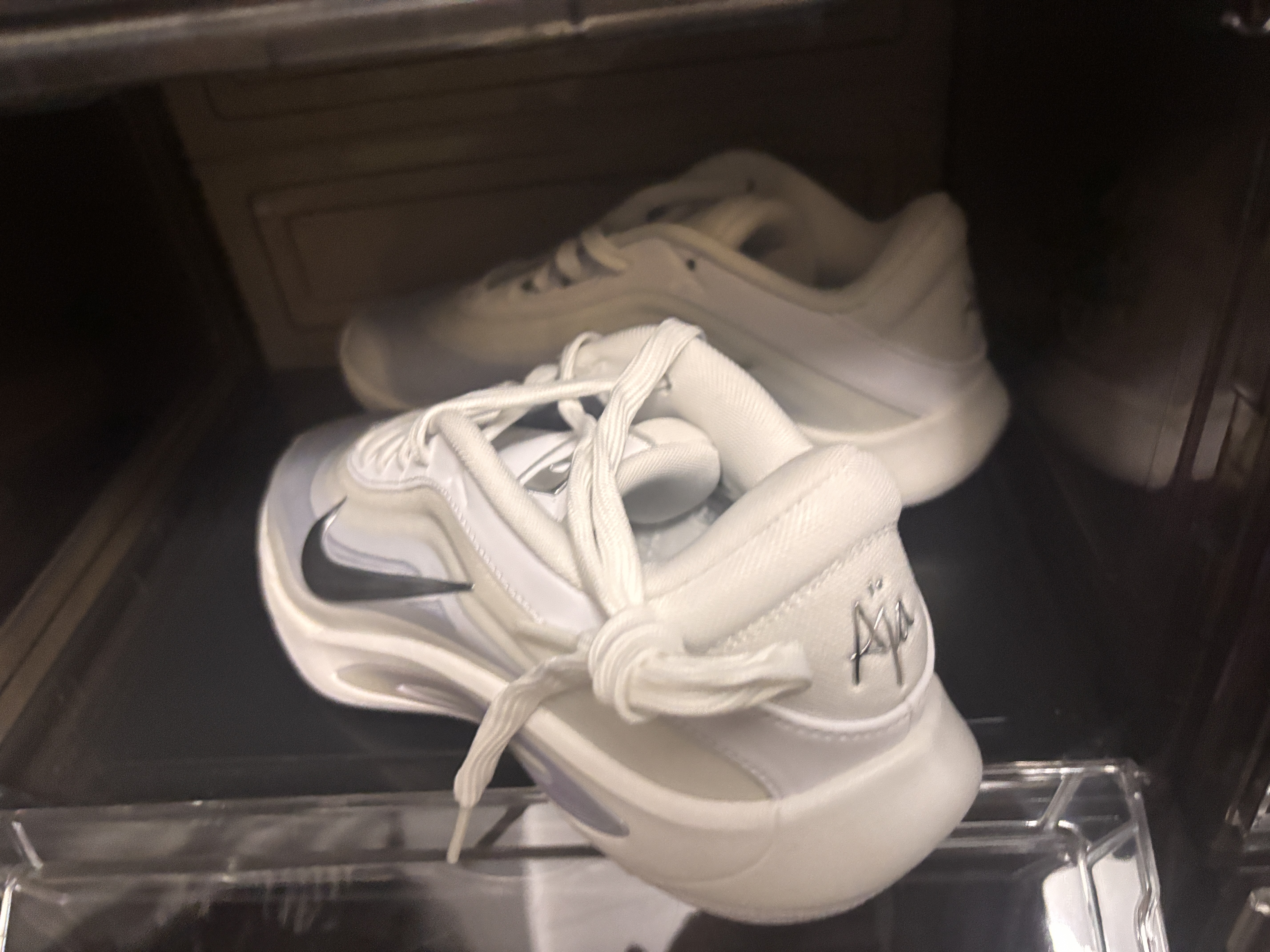 custom review-Nike A'One Амортизация Дышащие Низкие Баскетбольные Кроссовки Унисекс Белые Синие