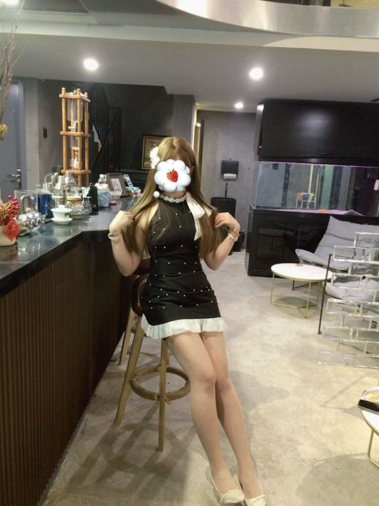 custom review-RTNH Платье без рукавов Женское Черное