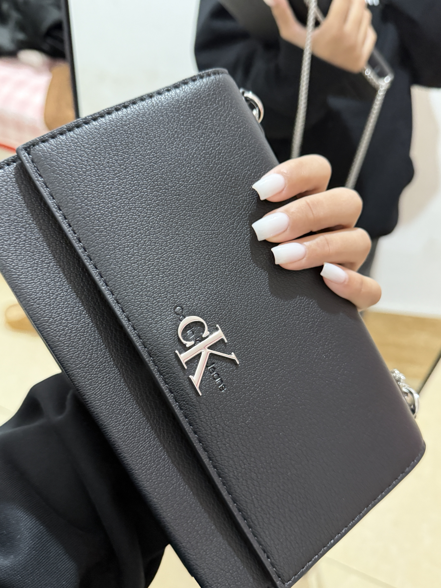 custom review-Calvin Klein ПУ (полиуретан) Сумка через плечо Женская Черная