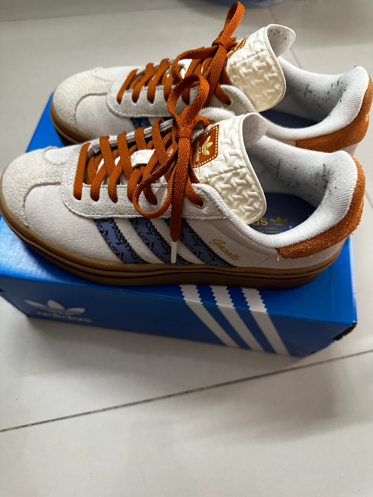 custom review-Adidas Originals GAZELLE BOLD Устойчивые к истиранию Низкие Кроссовки для скейтбординга Женские Бежево-коричневые