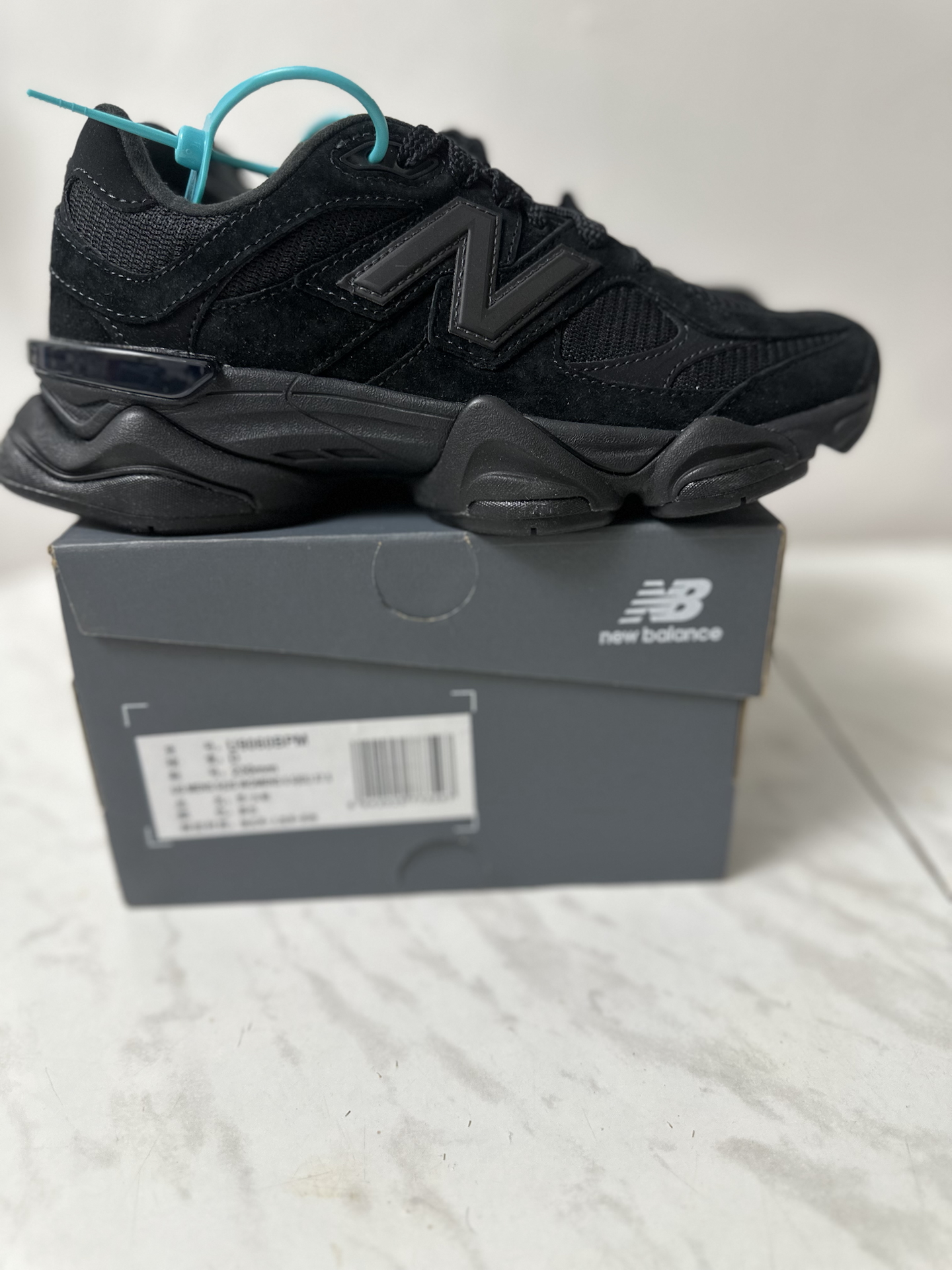 custom review-New Balance NB 9060 'Тройной Черный' Устойчивый к истиранию Низкий Топ Casual Унисекс Черный