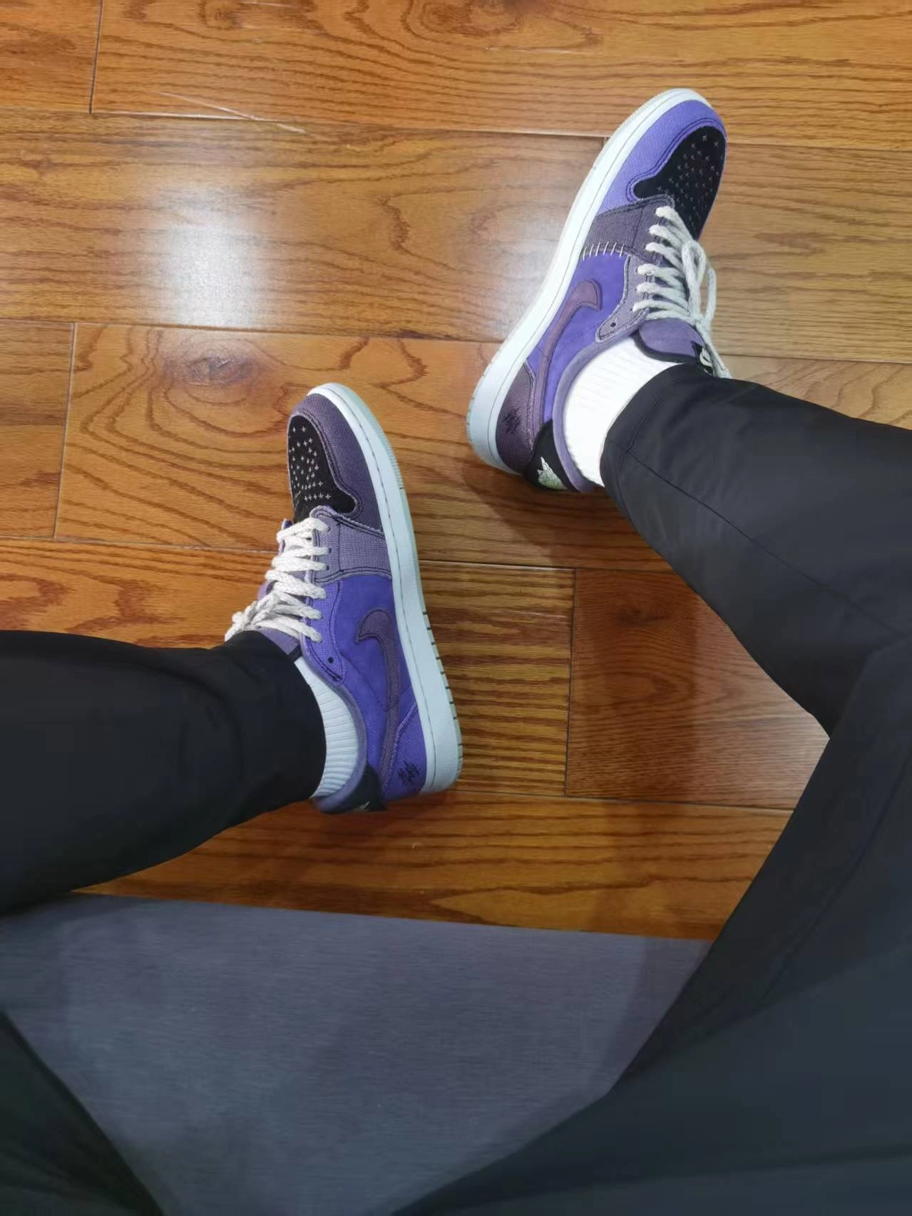 custom review-Zion Williamson x Jordan Air Jordan 1 Low Топ Винтажные баскетбольные кроссовки Мужской Темно-синий