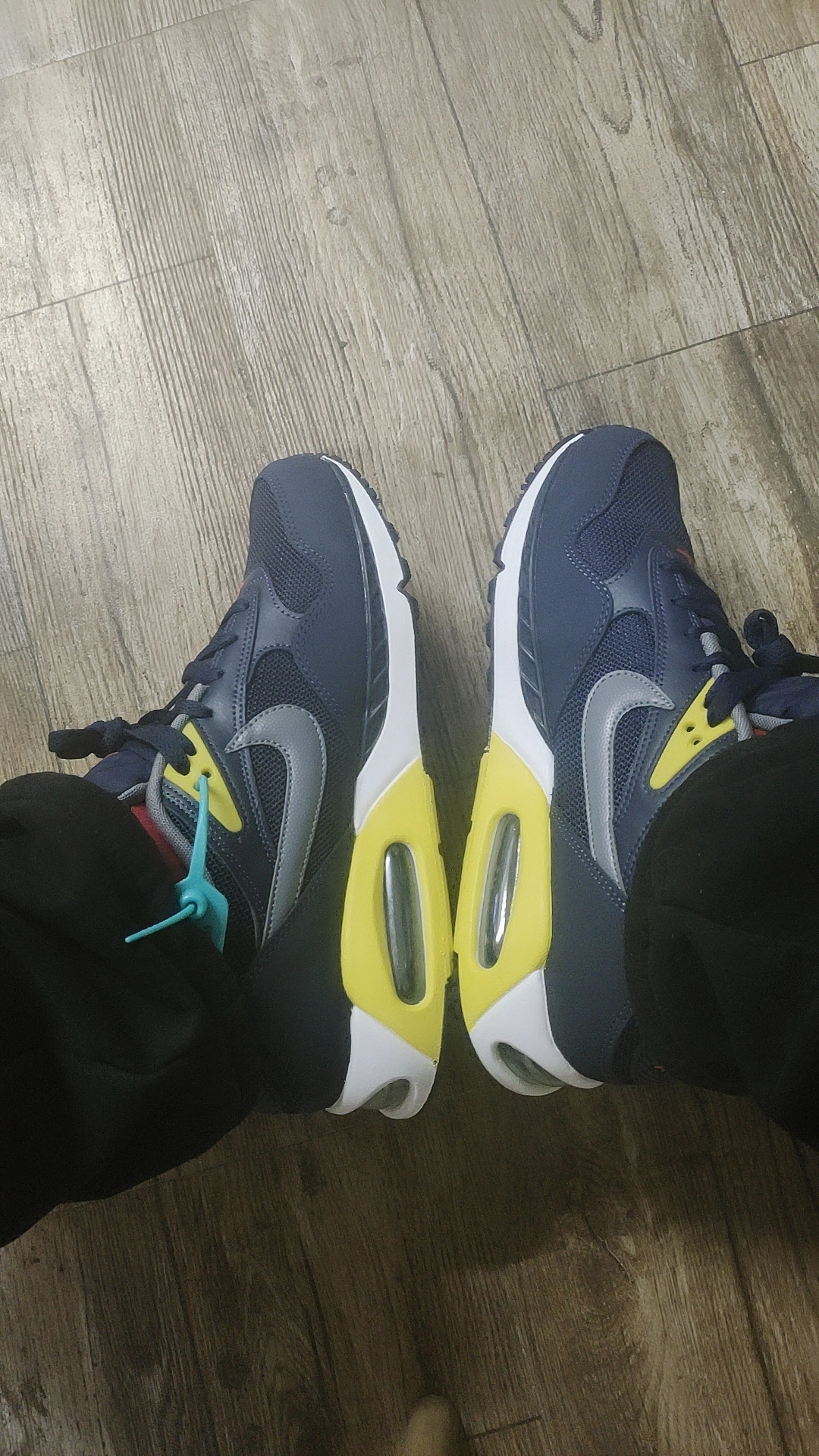 custom review-Nike Air Max Correlate Low Топ Повседневная обувь Мужская Синий Желтый