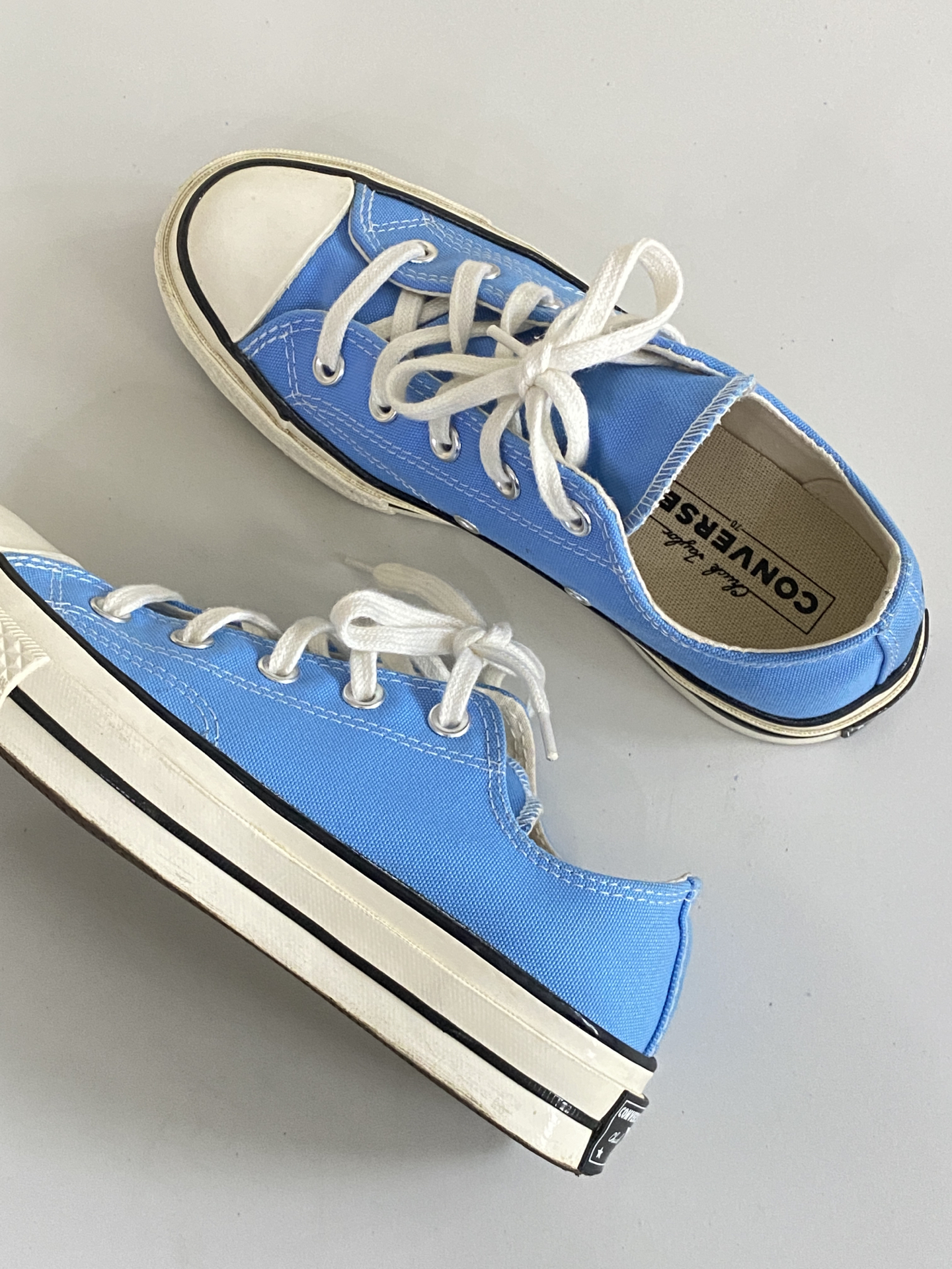 这双匡威很难不爱 #男女生的宝藏蓝色板鞋 #夏天宝藏休闲板鞋分享