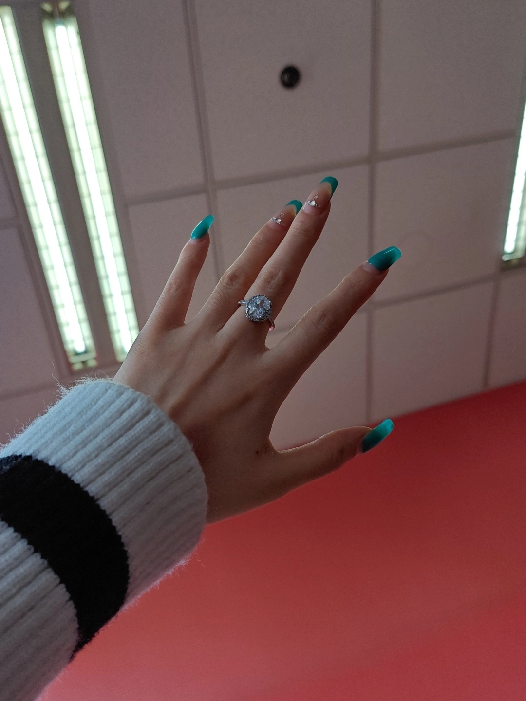 custom review-CARAT'S DIARY Циркон Сплав Кольцо Подруга Признание в любви Подарочный набор Женский'H Женский