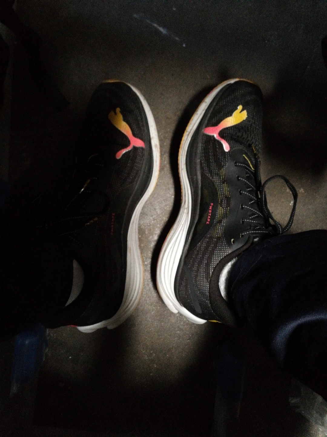 custom review-PUMA Velocity Nitro 3 Low Топ Повседневные Беговые Кроссовки Мужские Черные Желтые