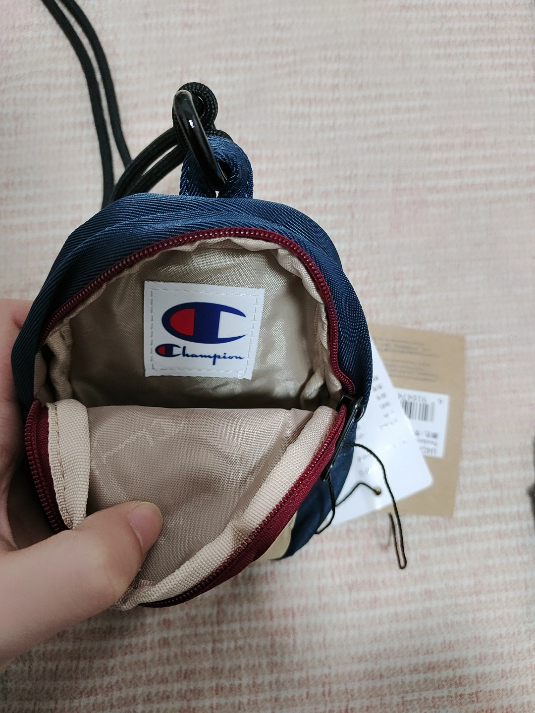 custom review-Champion Ткань Кошелек для монет Мини Унисекс Черный Темно-синий