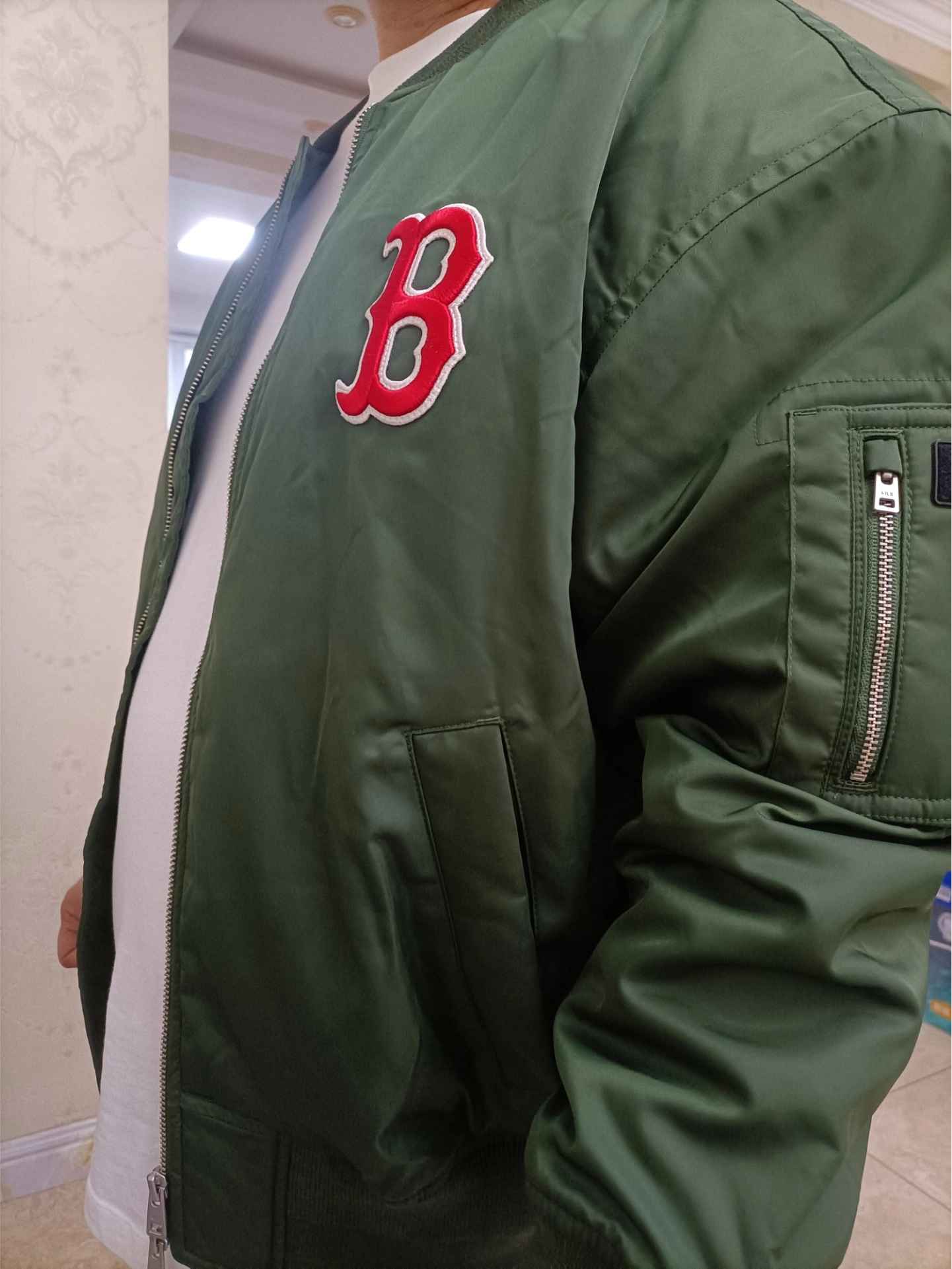 custom review-MLB FW22 Бейсбольная куртка унисекс армейский зеленый