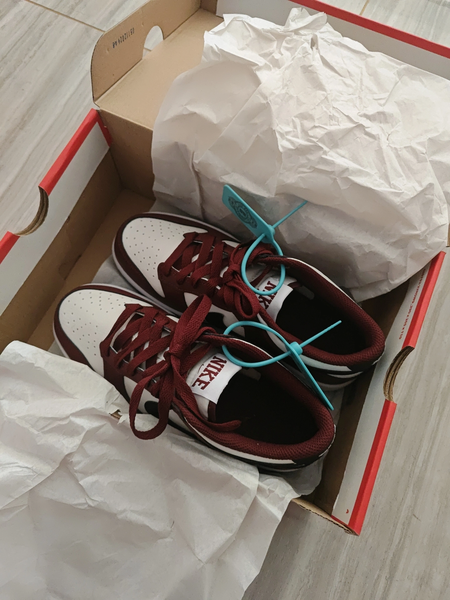 custom review-Nike Dunk Slip-Resistant Shock Absorbers Низкие Детские Скейтбординги Красный Белый Черный