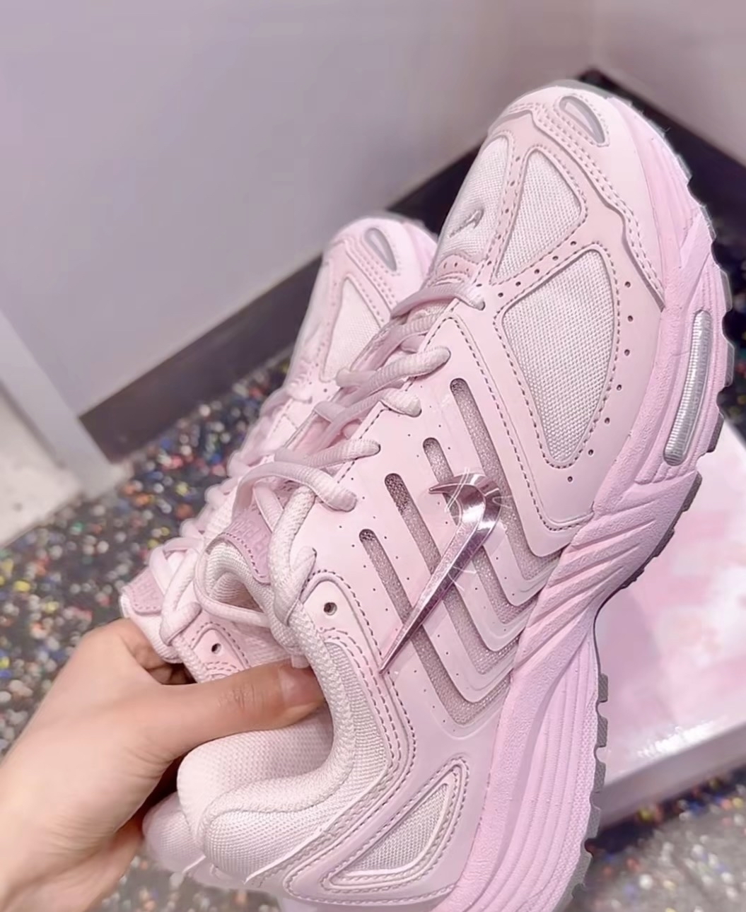 custom review-Nike Air Pegasus 2K5 Устойчивый к истиранию Дышащий Низкий Топ Повседневные Беговые кроссовки Женские Розовые