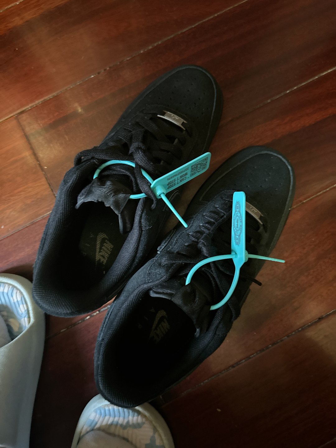 custom review-Nike Air FORCE 1 Slip-on Устойчивый к истиранию Низкий Топ Скейтбординг Кроссовки Унисекс Черный