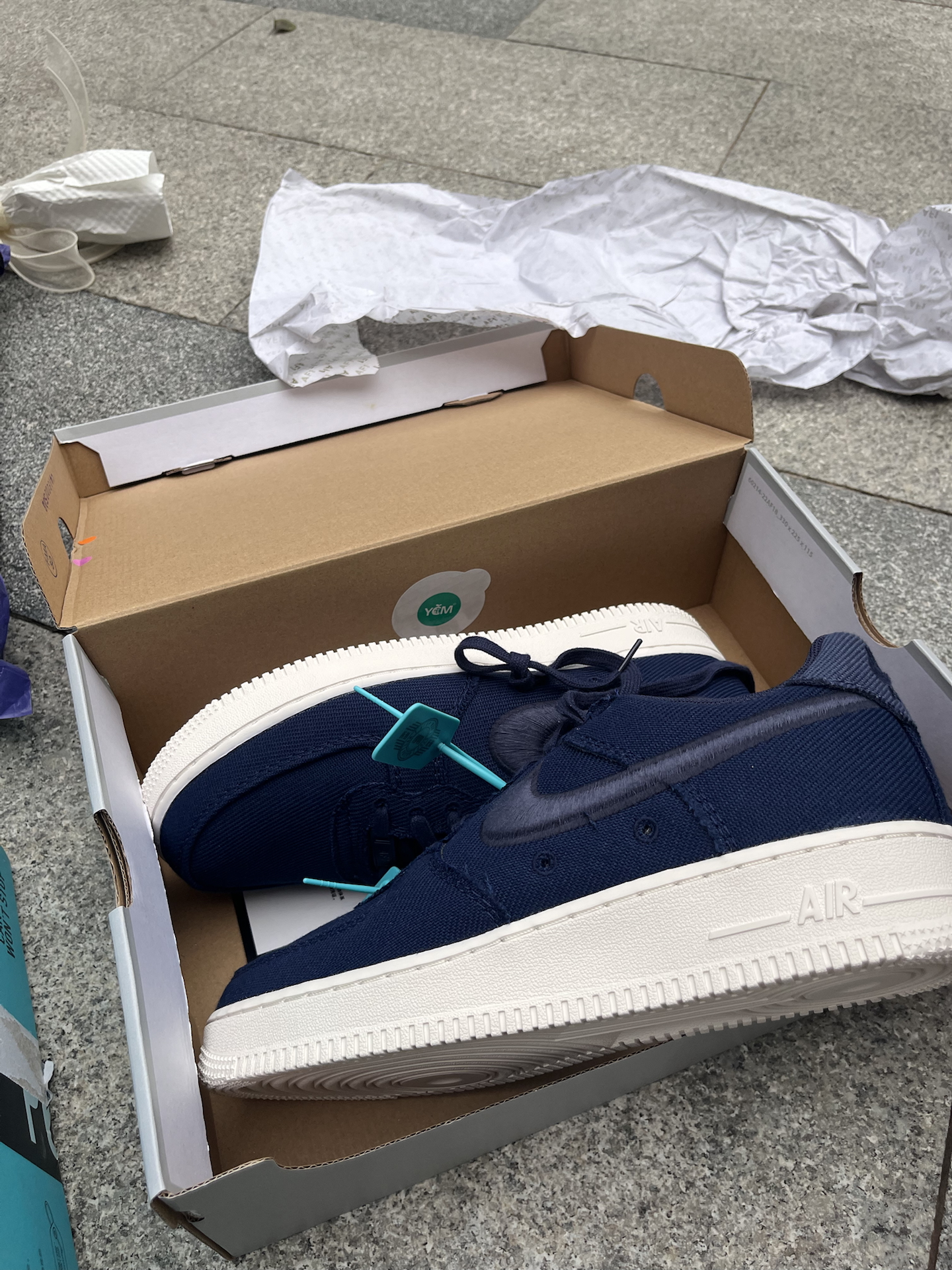 custom review-Nike Air FORCE 1 Устойчивые к истиранию Низкие Кроссовки для скейтбординга Унисекс Морской синий