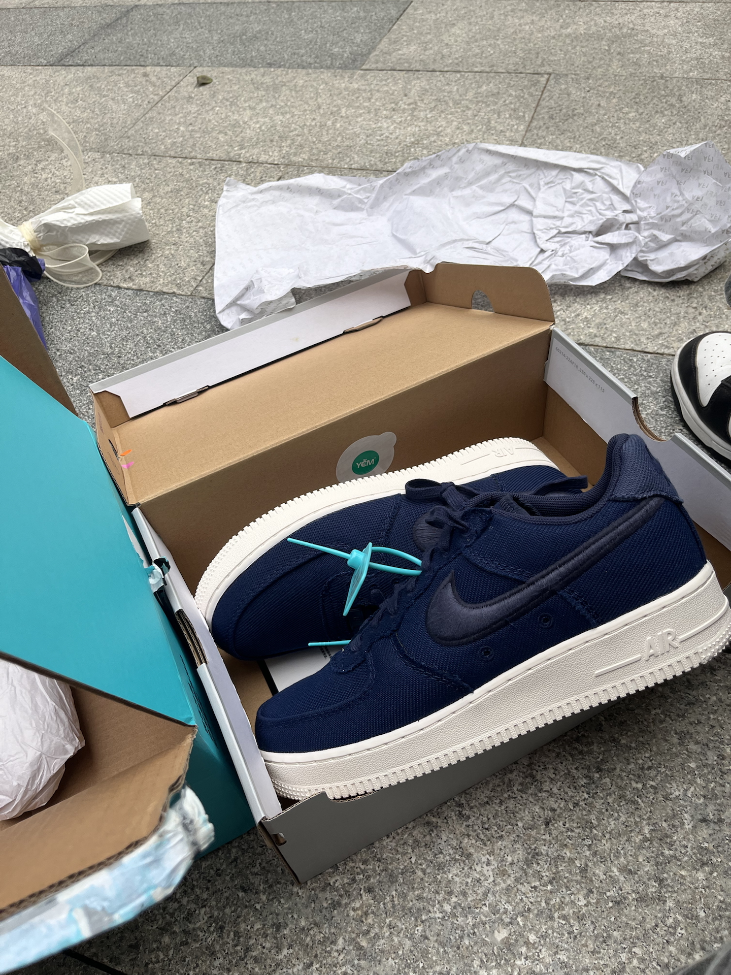 custom review-Nike Air FORCE 1 Устойчивые к истиранию Низкие Кроссовки для скейтбординга Унисекс Морской синий