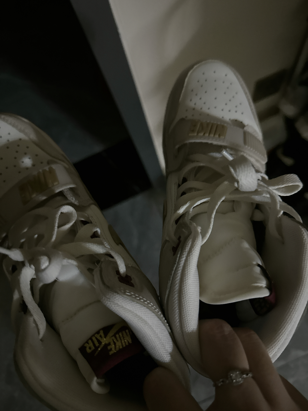 custom review-Джордан Legacy 312 Кожа Удобные Противоскользящие Устойчивые к истиранию Высокие Баскетбольные Кроссовки Бежевые