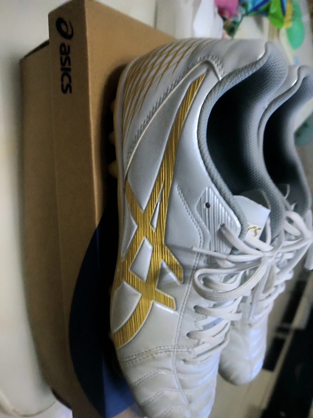 custom review-ASICS Ds Light Club AG Искусственная трава Покрытие Футбольные бутсы Мужские Белый Золото