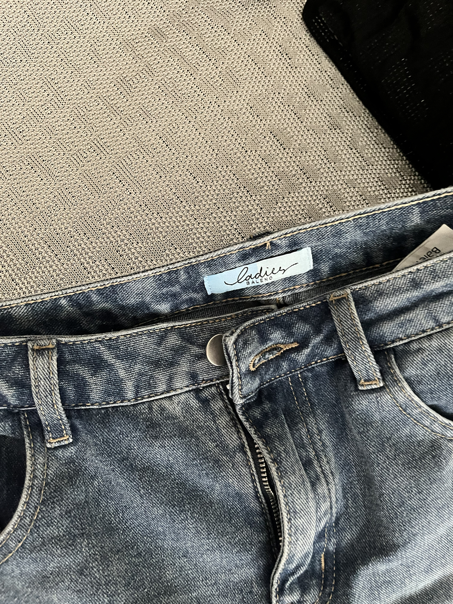 custom review-BALENO Джинсовая длинная юбка женская синяя