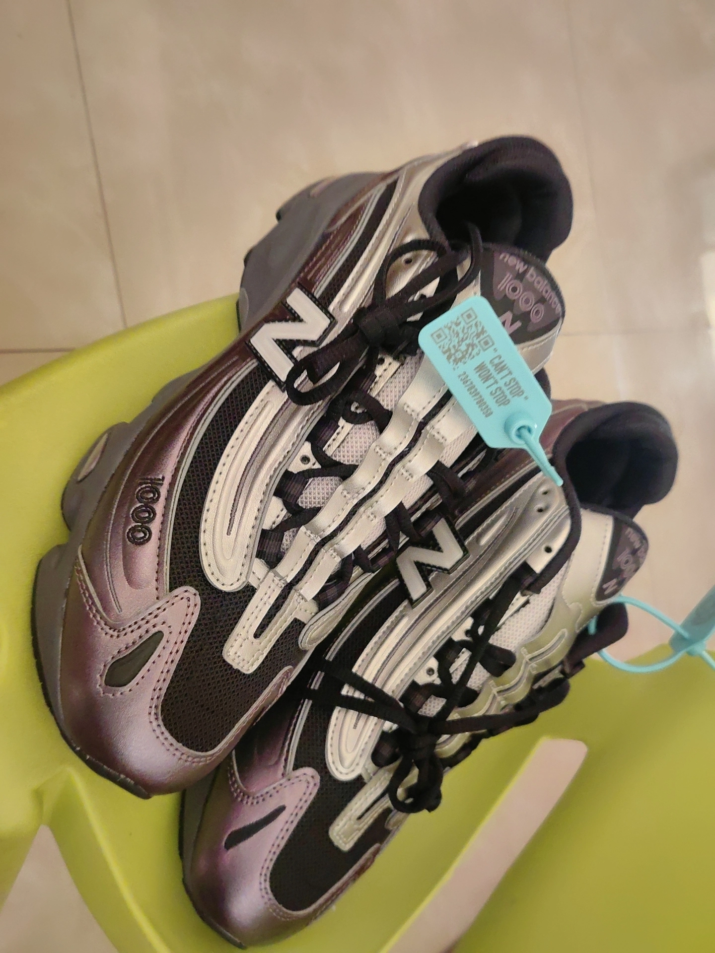 custom review-New Balance совместный бренд 1000 Износостойкий и Легкий Низкий Топ Casual Унисекс Черный Фиолетовый