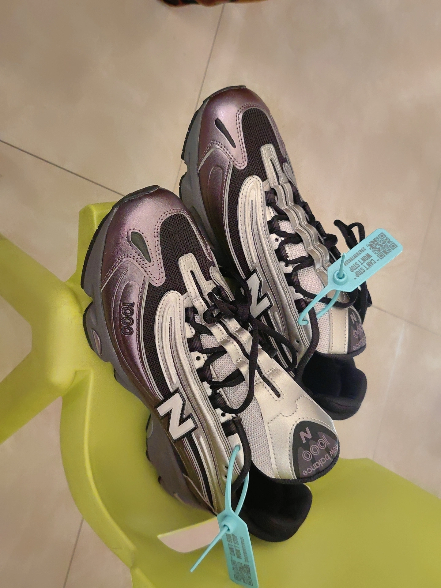 custom review-New Balance совместный бренд 1000 Износостойкий и Легкий Низкий Топ Casual Унисекс Черный Фиолетовый