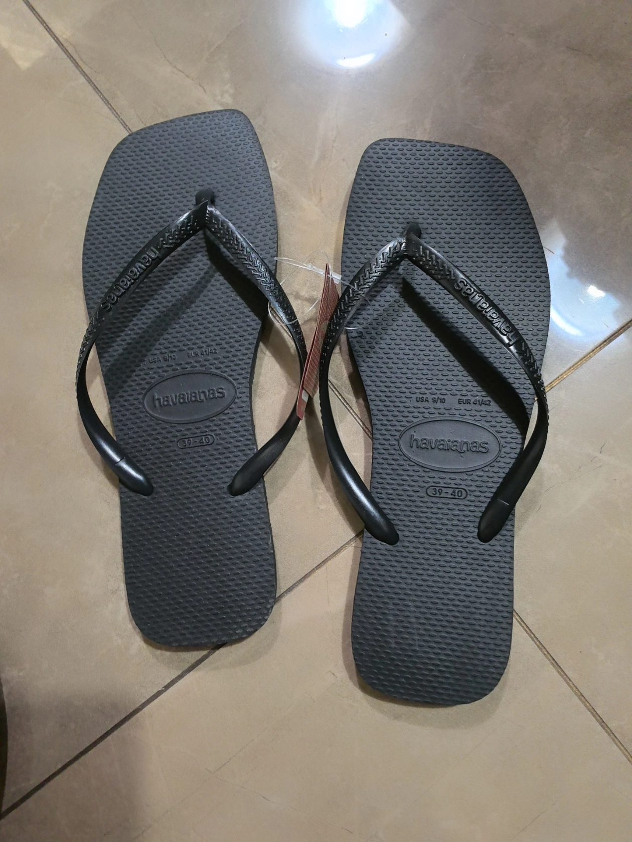 custom review-Havaianas Квадратные Спортивные Тапочки Женские Черные