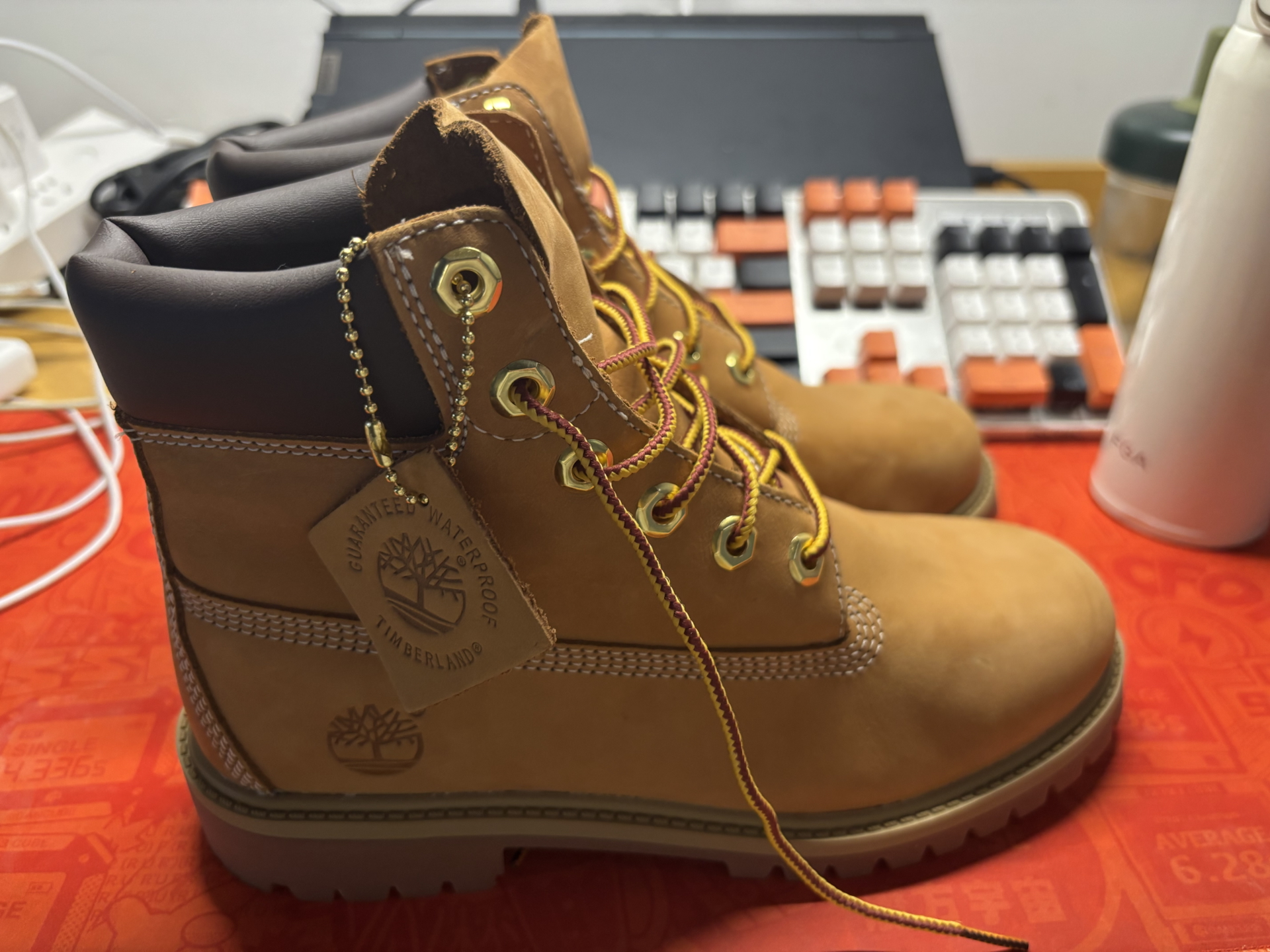 custom review-Timberland Премиум Slip-Resistant Anti-KICK Детские ботинки Желтые Подростковые