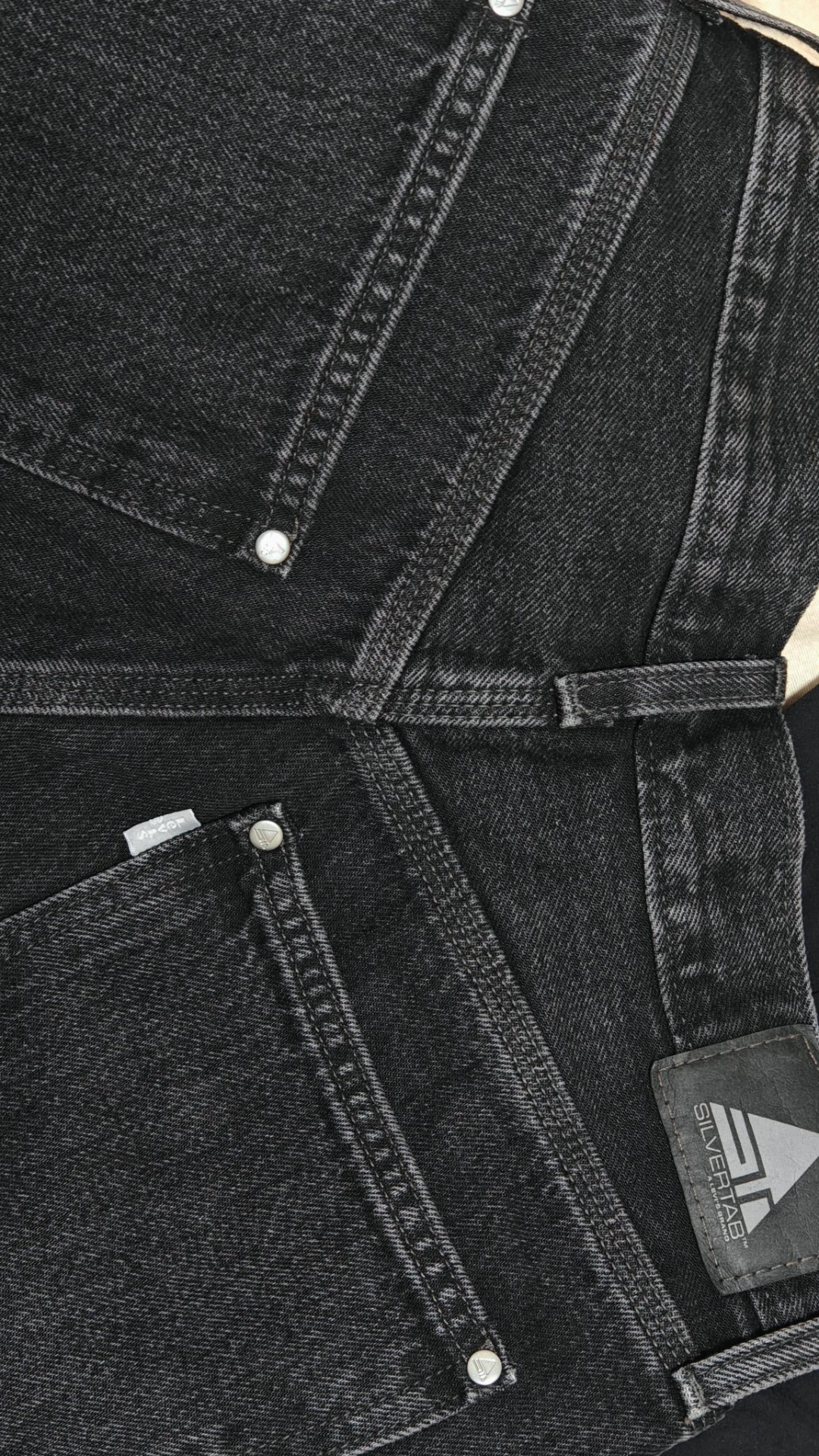 custom review-Levis SilverTab Мужские Черные Джинсы