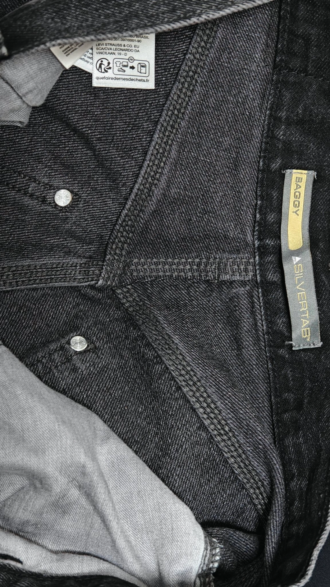 custom review-Levis SilverTab Мужские Черные Джинсы