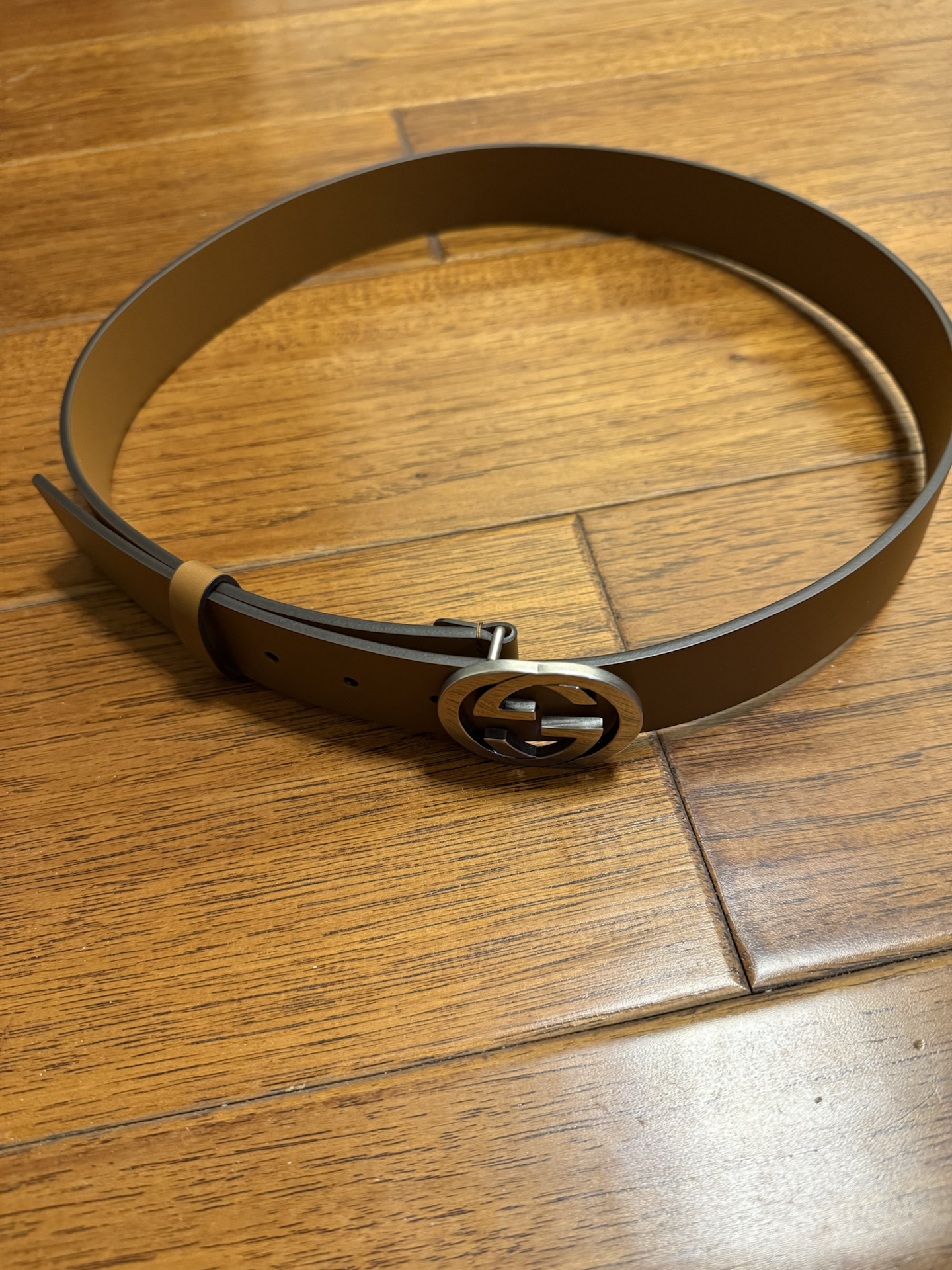 custom review-GUCCI Кожа Металл Кожаные ремни Унисекс Коричневый Ширина 3,7CM