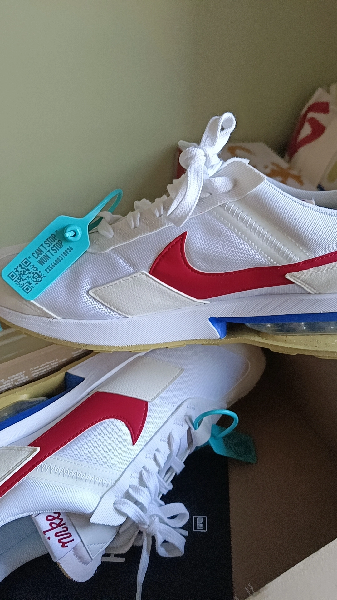 custom review-Nike Air Max Pre Day Low Топ Повседневная обувь Мужская Белый Синий Красный