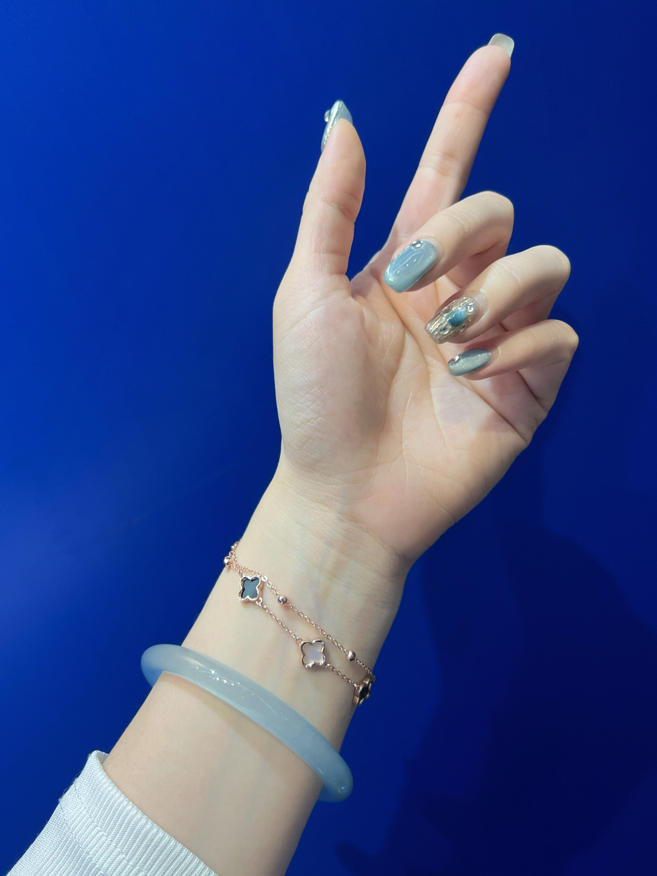 巨简约高级的幸运四叶草手链! 夏季必备