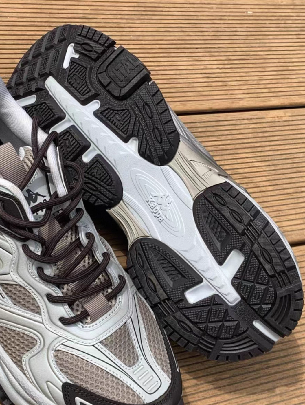 custom review-KAPPA Противоскользящие Износостойкие Низкие Кеды Унисекс Спокойный Серый