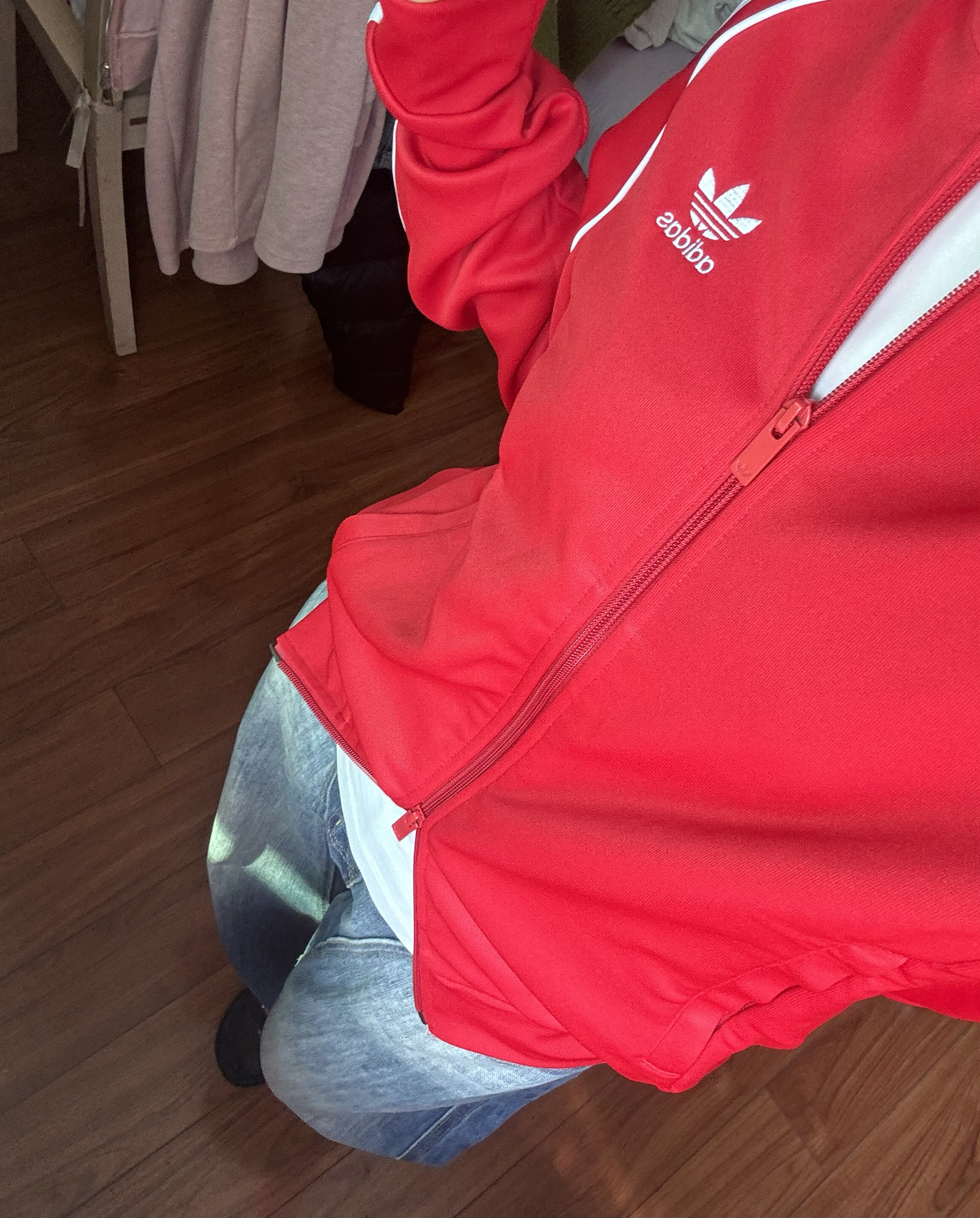 custom review-Adidas Originals ADICOLOR CLASSICS SST TRACK Куртка Мужская Красная