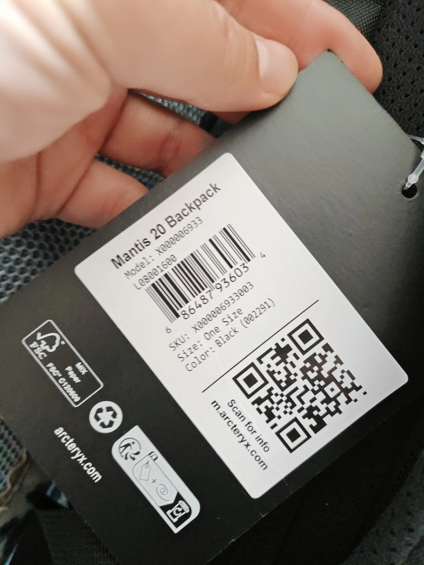 custom review-Arcteryx Mantis 20L Outdoor Рюкзак Сумка Полиэстер Черный Унисекс