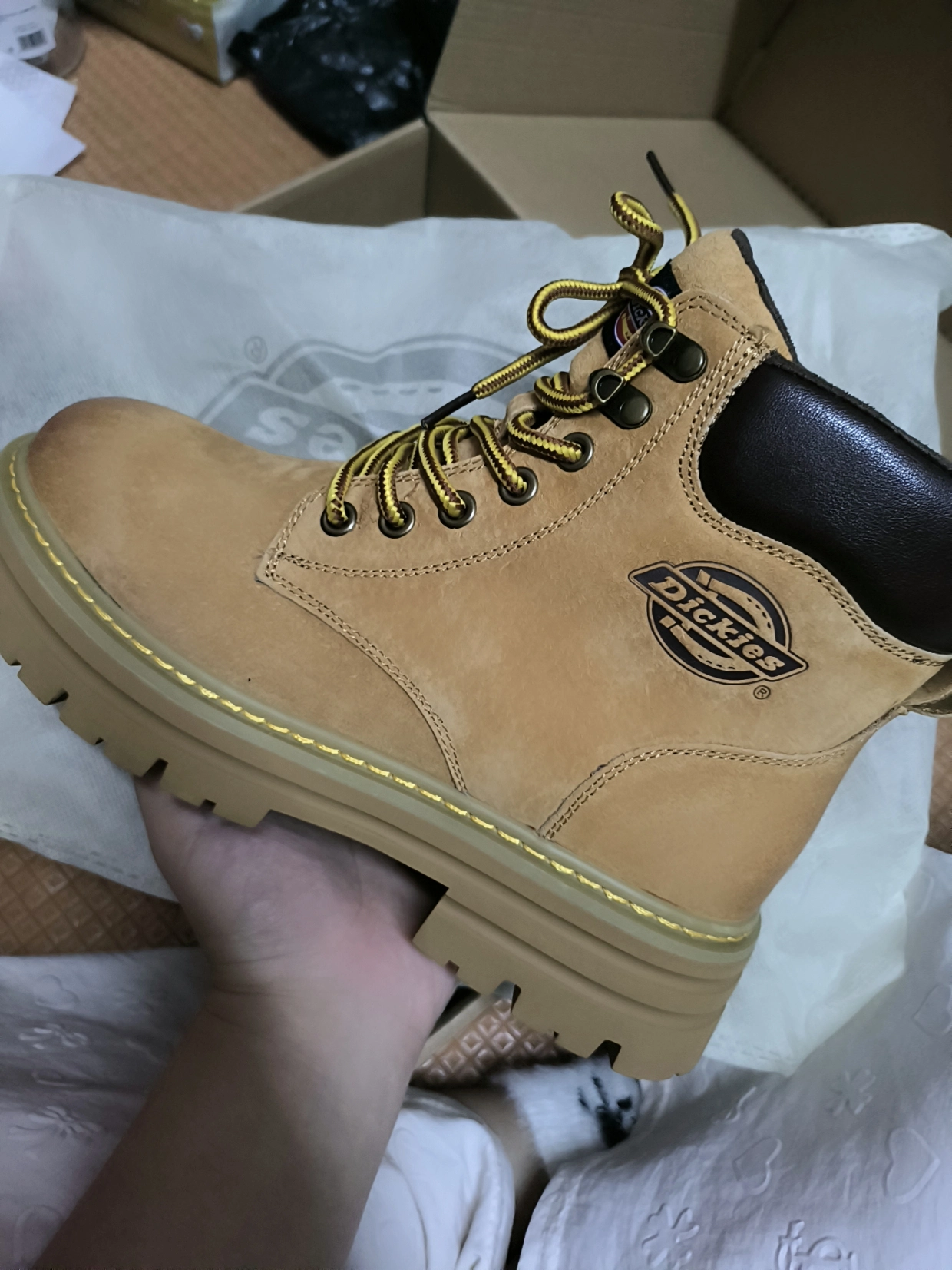 custom review-Dickies 12cm Мартин Ботинки Женские Earth Желтый