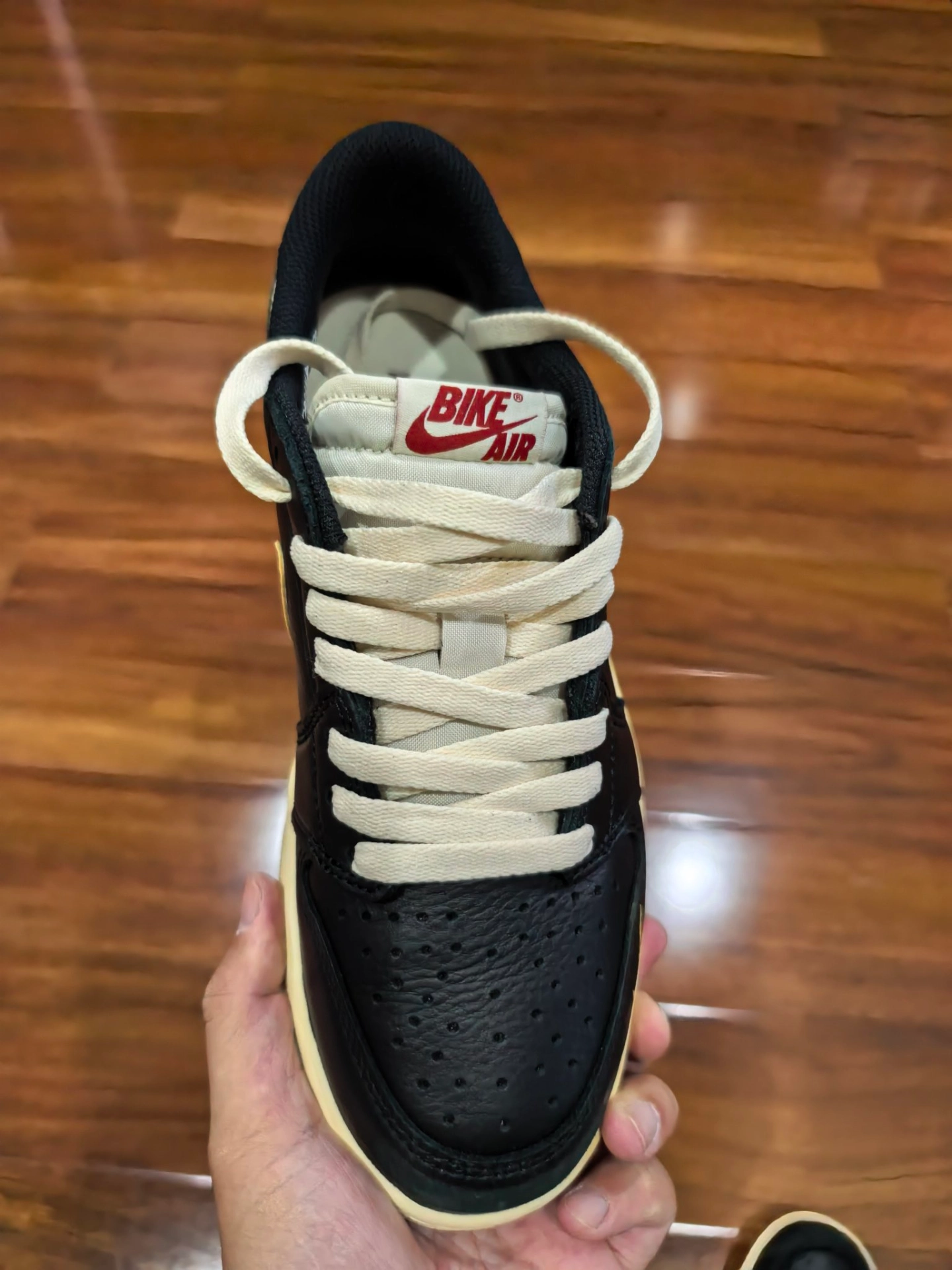 custom review-JORDAN Air Jordan 1 Винтажные баскетбольные кроссовки Low Топ Белый черный красный Унисекс