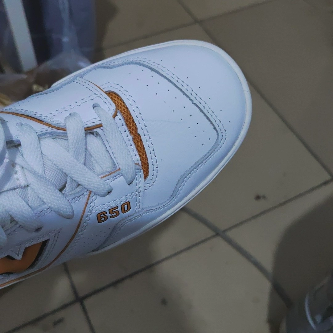 custom review-New Balance совместный бренд Устойчивый к истиранию Высокий Топ Винтажные баскетбольные кроссовки Унисекс Белый Желтый