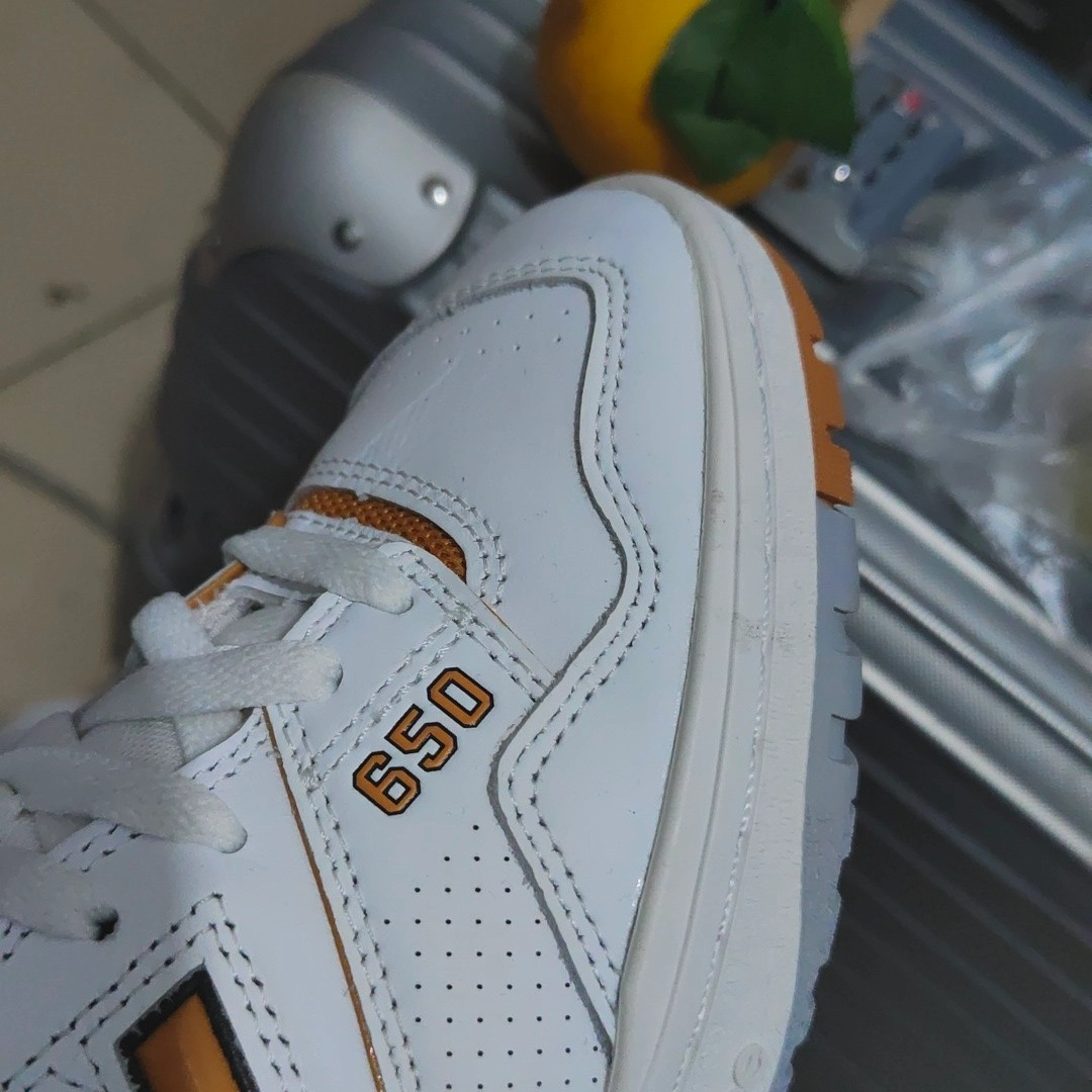 custom review-New Balance совместный бренд Устойчивый к истиранию Высокий Топ Винтажные баскетбольные кроссовки Унисекс Белый Желтый