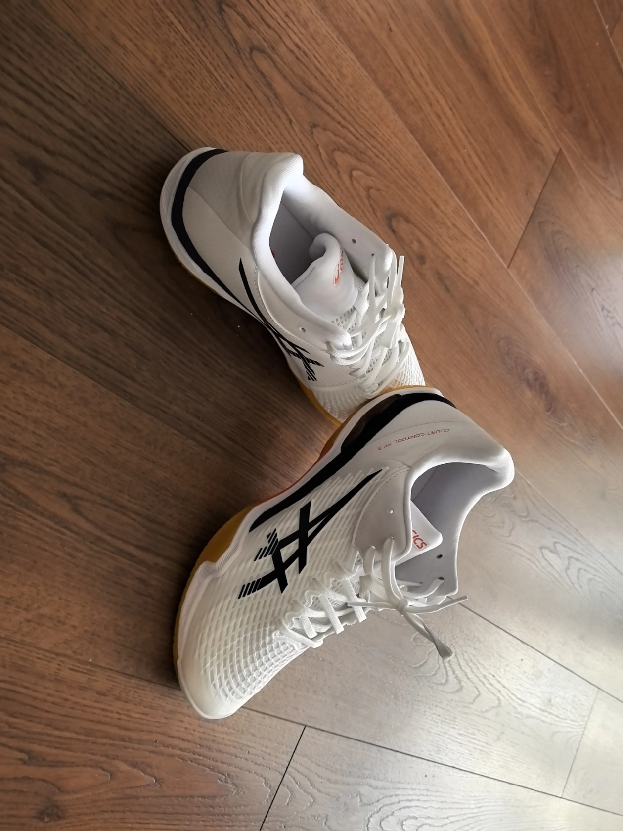 custom review-Asics Court Control FF 3 Устойчивая к истиранию низкая обувь для бадминтона мужская белая и синяя