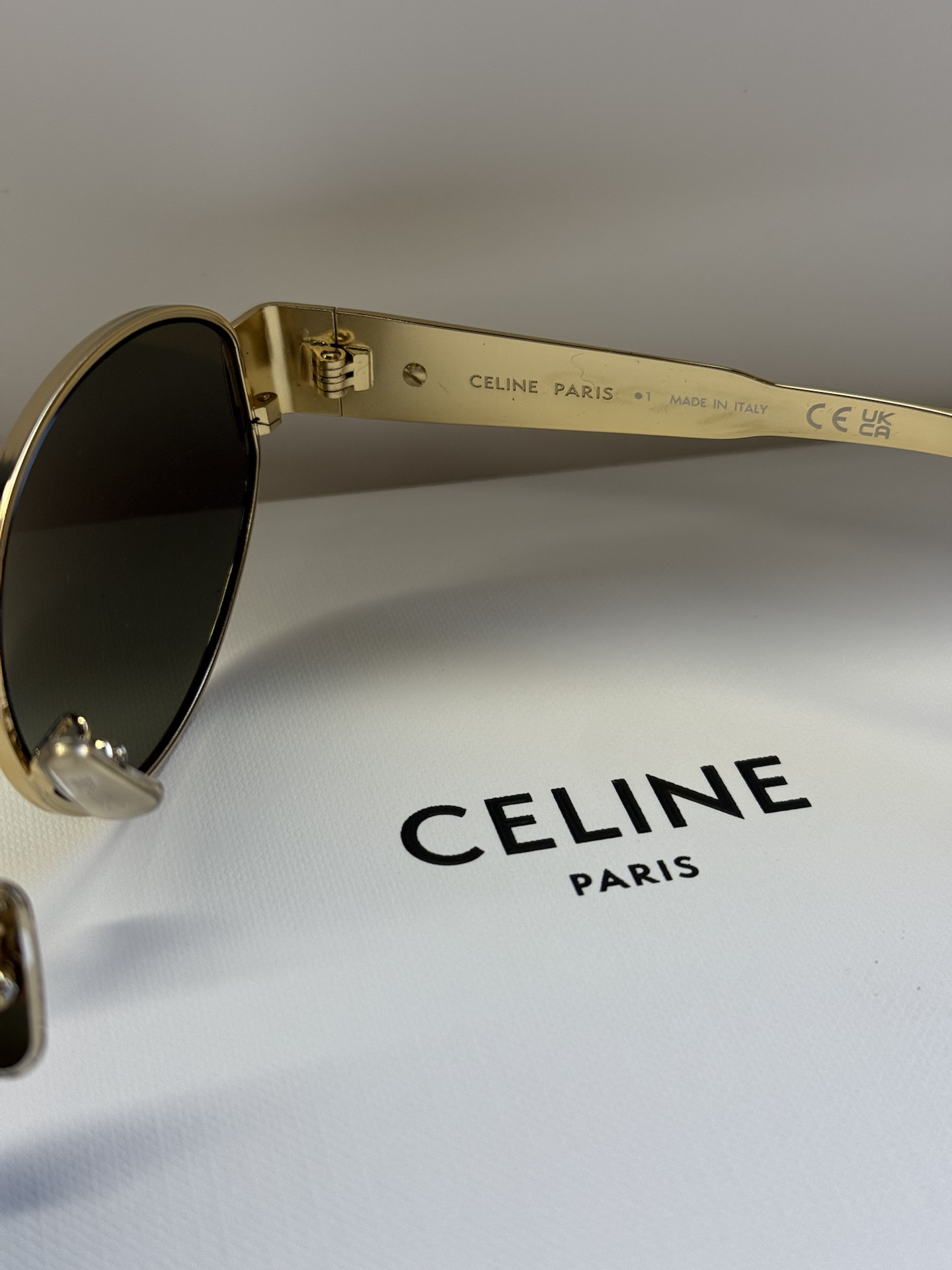 custom review-CELINE OVAL SUNGLASSES Женские Золото