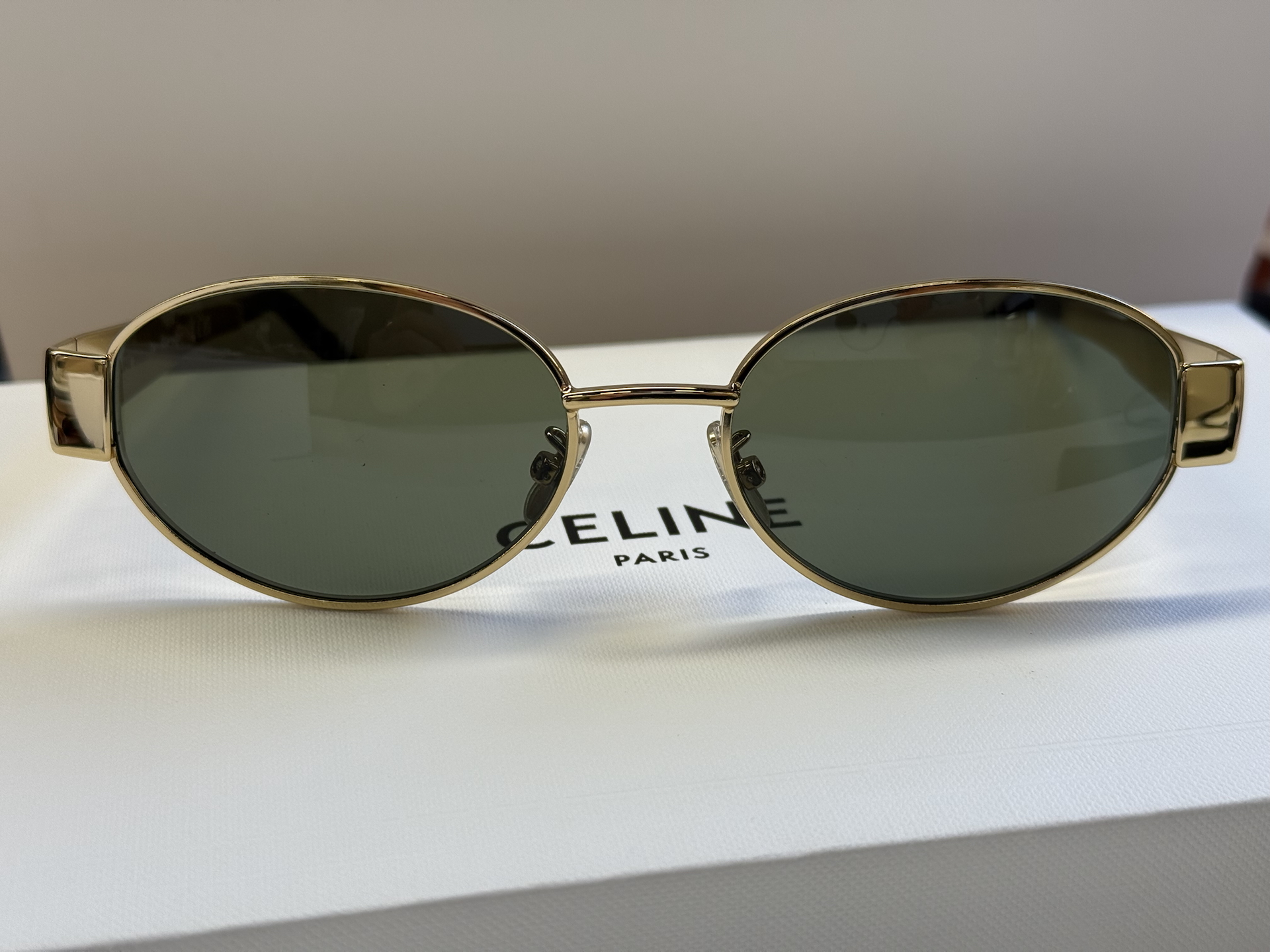custom review-CELINE OVAL SUNGLASSES Женские Золото